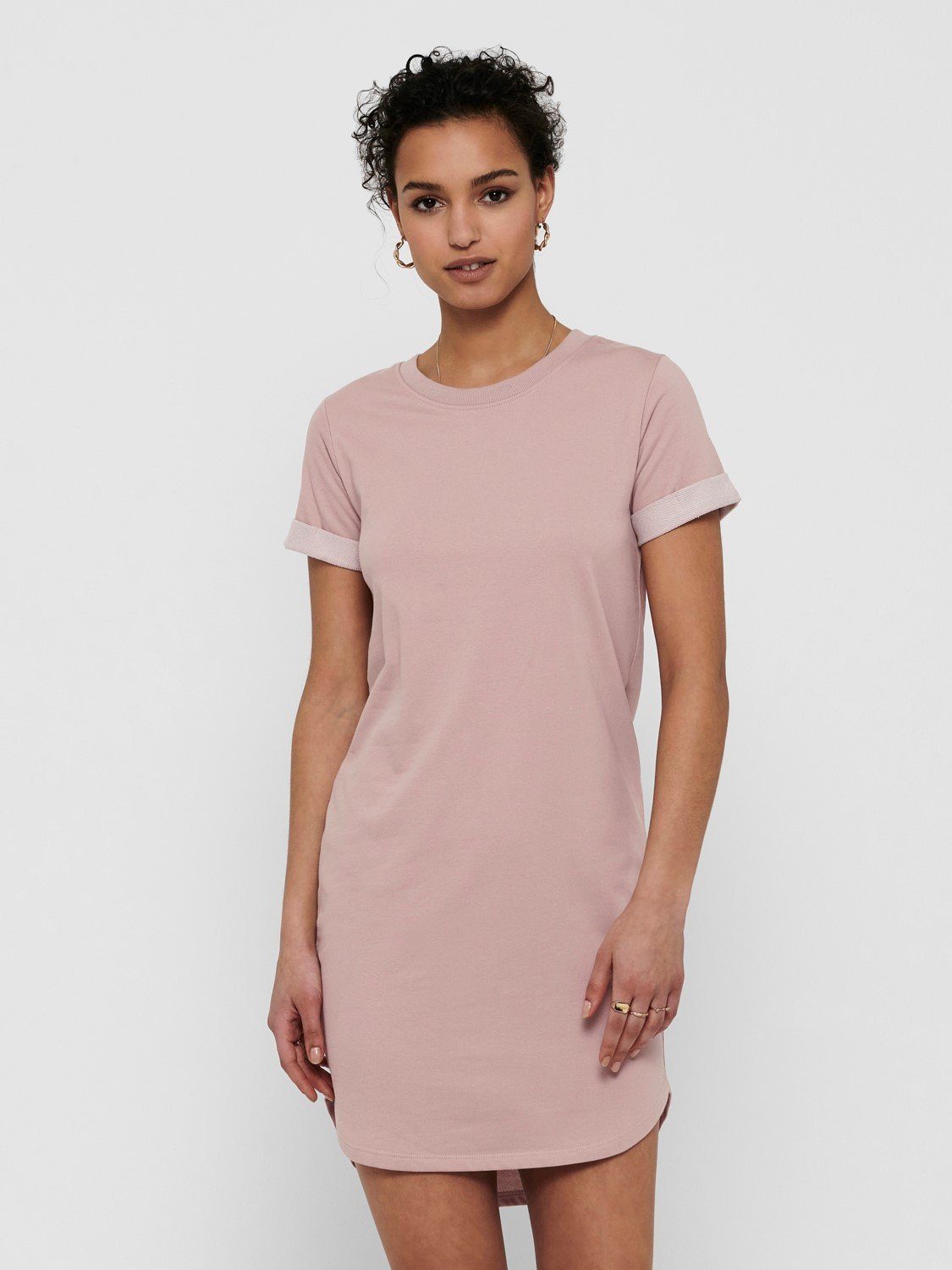 JACQUELINE de YONG Shirtkleid »JDY Damen Sommer Kurzarm Kleid JDYIVY Midi  Fit Dress Shirtkleid« (lang, 1-tlg., bequem) 3606 in Rosa online kaufen |  OTTO