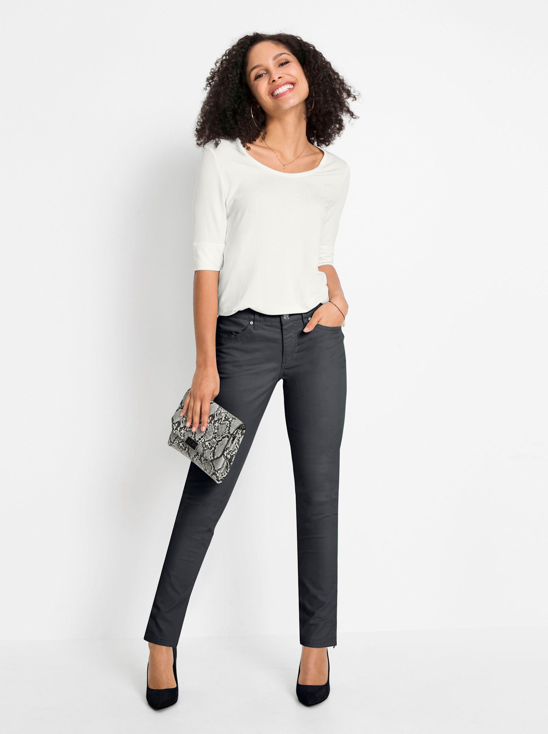 Witt Bequeme Jeans Twill-Hose leicht vertieft – Bild 4 von 4