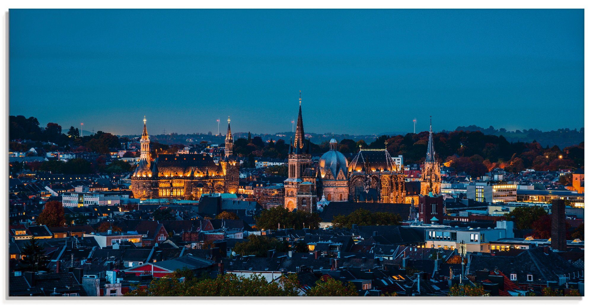 Artland Glasbild »Aachen Skyline II«, Deutschland (1 Stück)-Otto