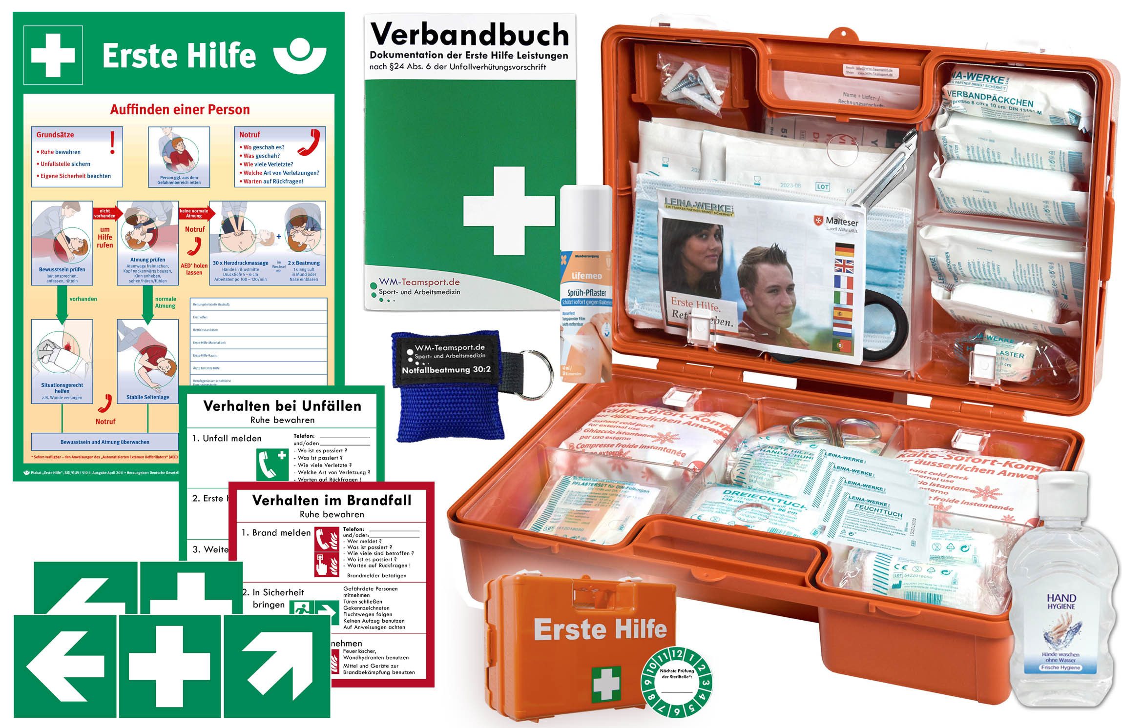 WM-Teamsport Erste-Hilfe-Koffer Erste-Hilfe Koffer M5+ DIN 13157 + umfangreiche Zusatzausstattung