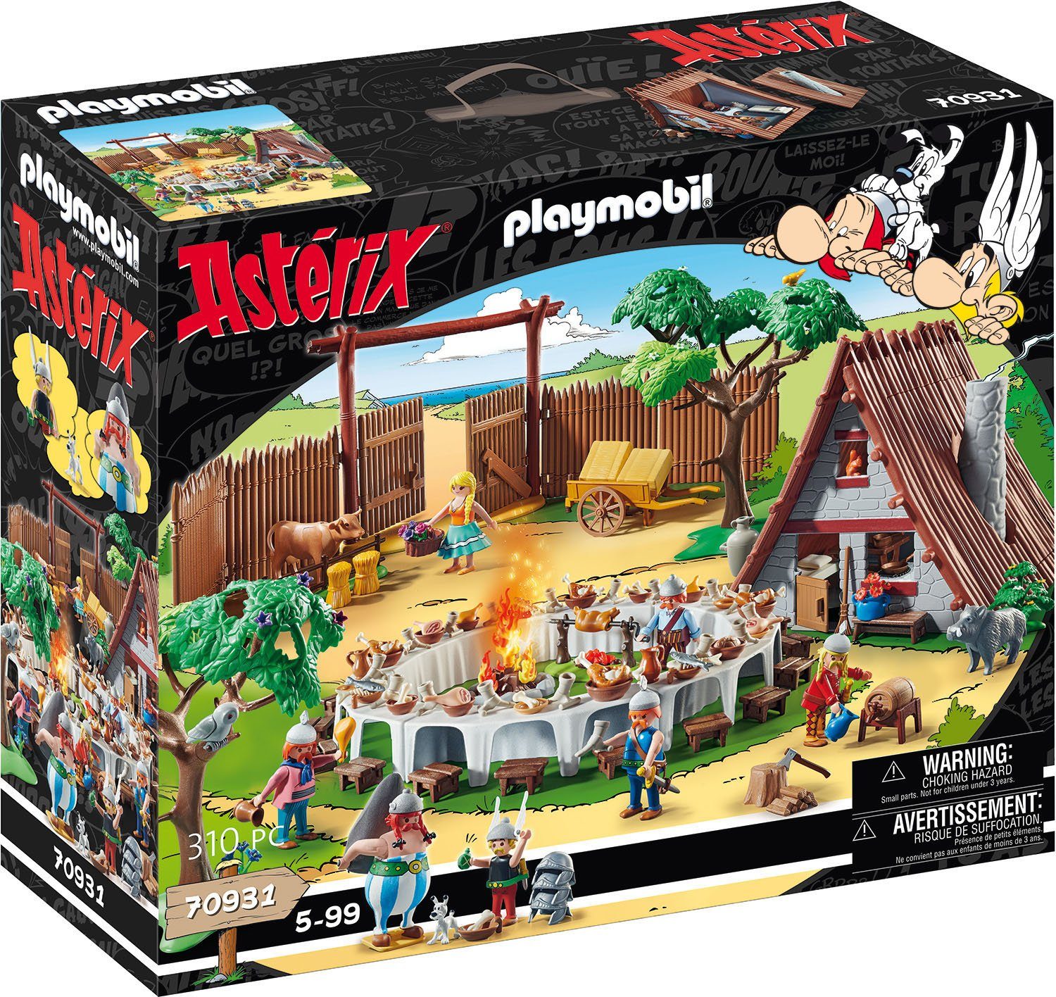 Playmobil® Konstruktions-Spielset Großes Dorffest (70931), Asterix, (310 St), Made in Germany