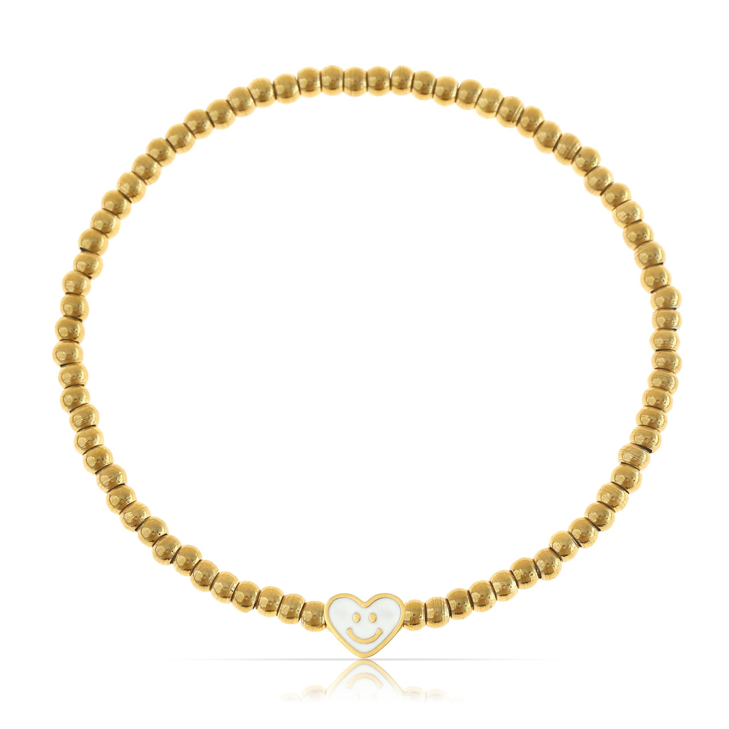 Made by Nami Perlenarmband Gold Damen Elastische Freundschaftsarmbänder mit günstig online kaufen
