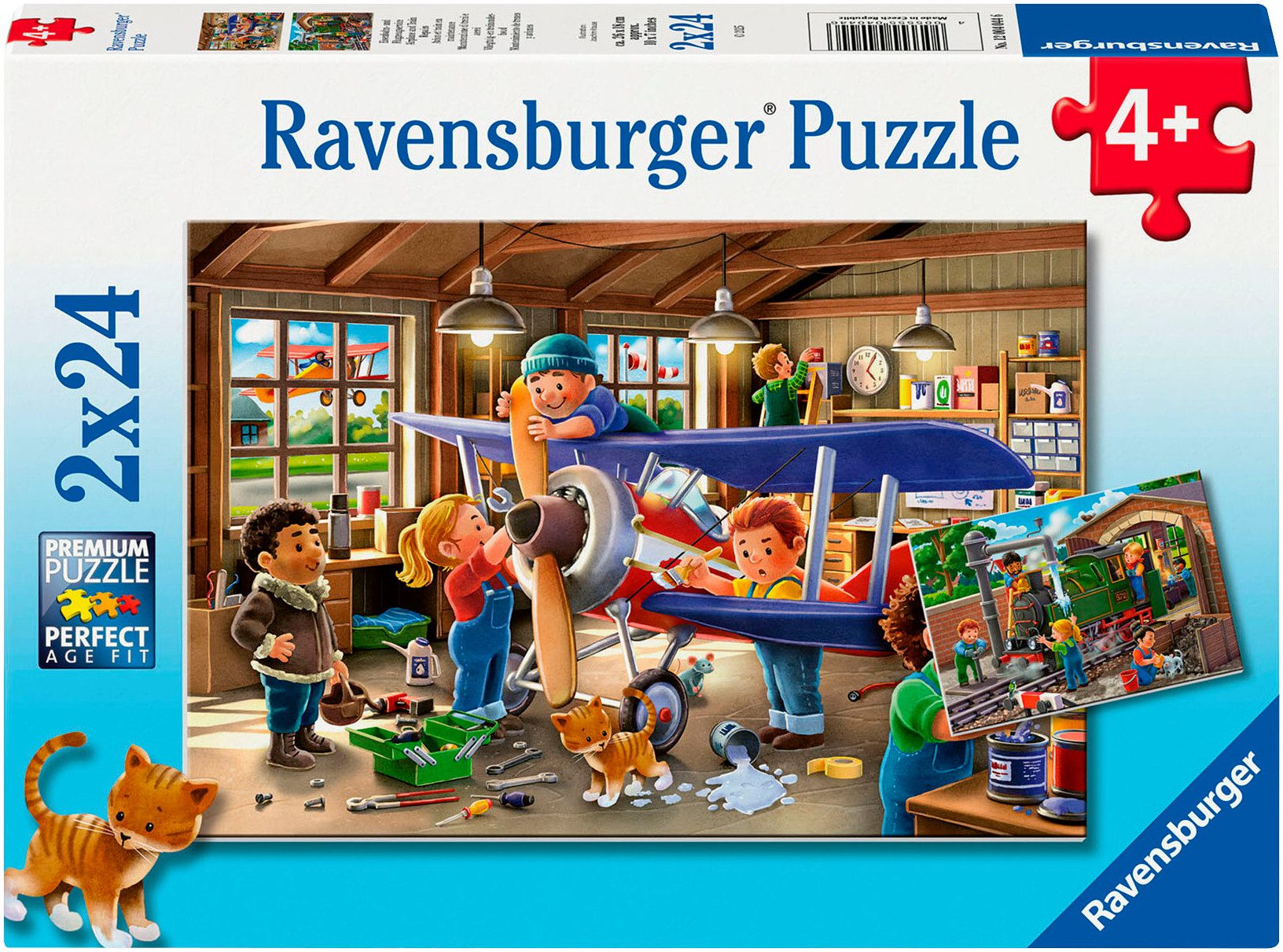 Ravensburger Puzzle Eisenbahn- und Flugzeugservice, 48 Puzzleteile, Made in günstig online kaufen