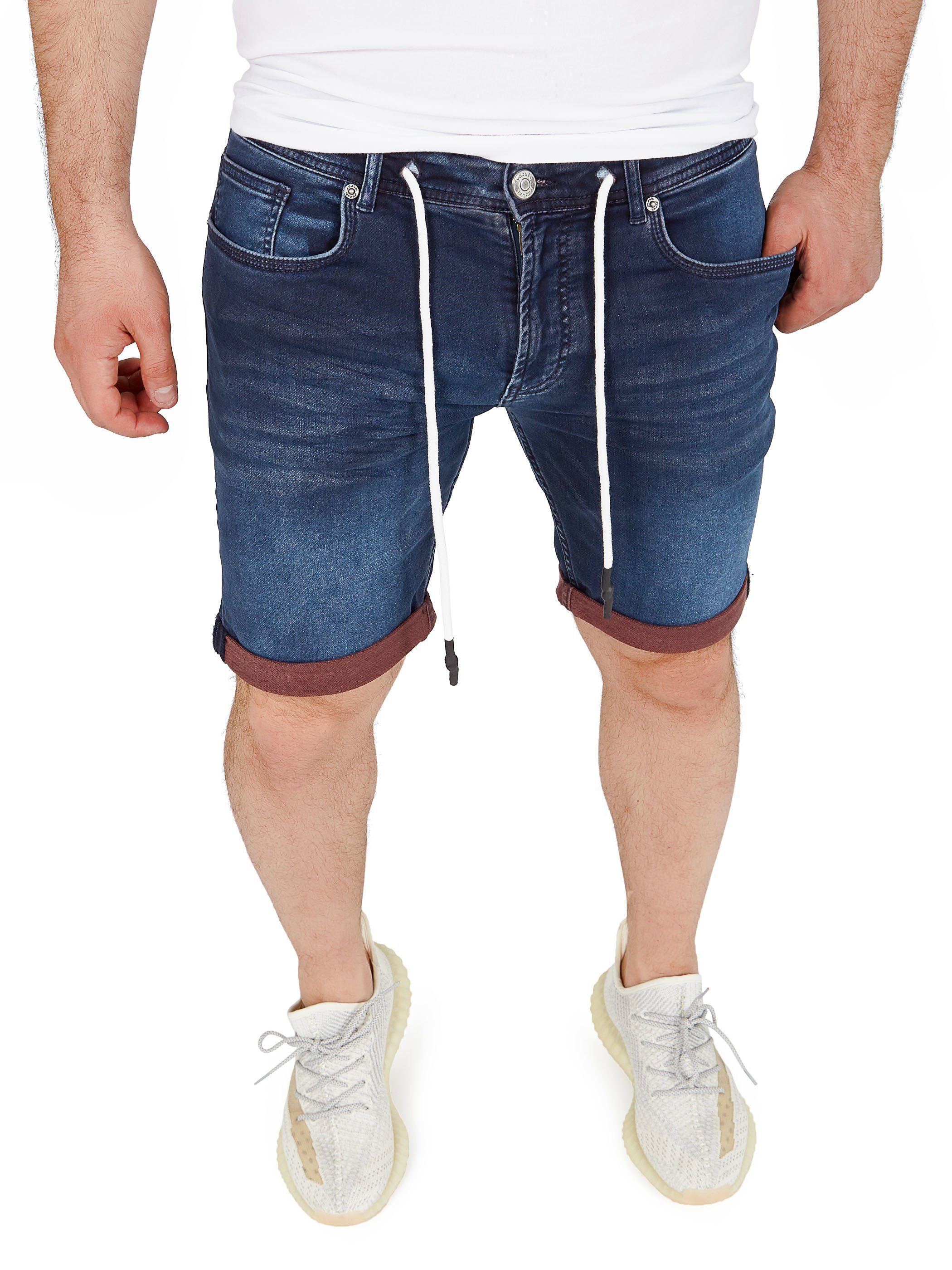 Yazubi Jeansshorts Henry lässige Sweatshorts mit Stretchanteil