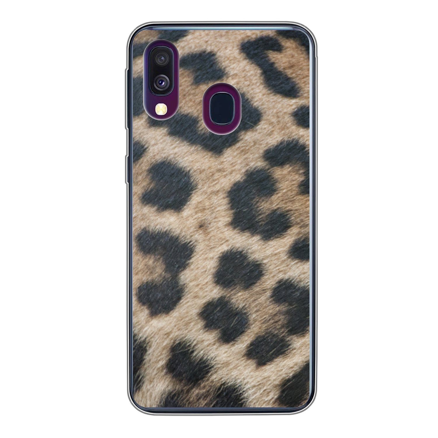 MuchoWow Handyhülle für Samsung Galaxy A40 Leopardenmuster, Smartphone-Bumper, Print, Handy Schutzhülle Dünn