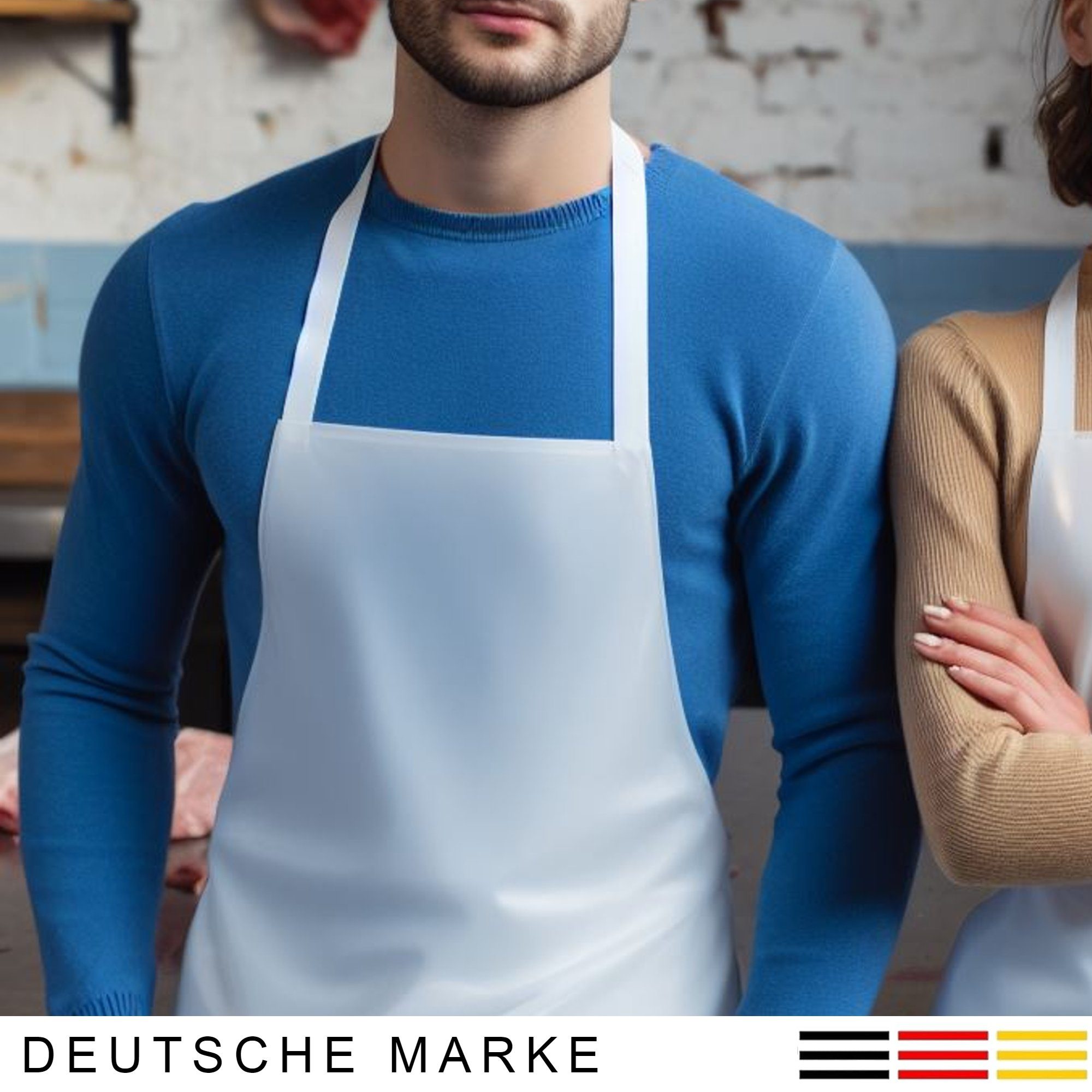 Thumbnail - TronicXL Malschürze 50 STÜCK Einweg Schürzen weiß Einwegschürzen Metzger Küche Bistro