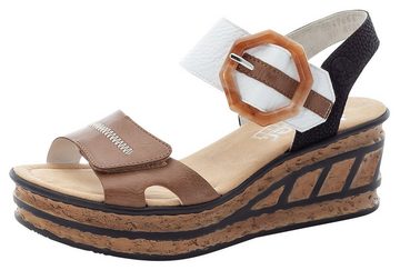 Rieker Sandalette, Sommerschuh, Sandale, Keilabsatz, im modischen Look