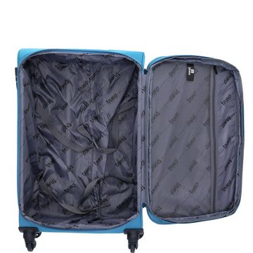 TheTrueC Koffer TheTrueC 4 Wheels Suitcase Set of 3 Brüssel Brüssel petrol, 4 Rollen Rollen