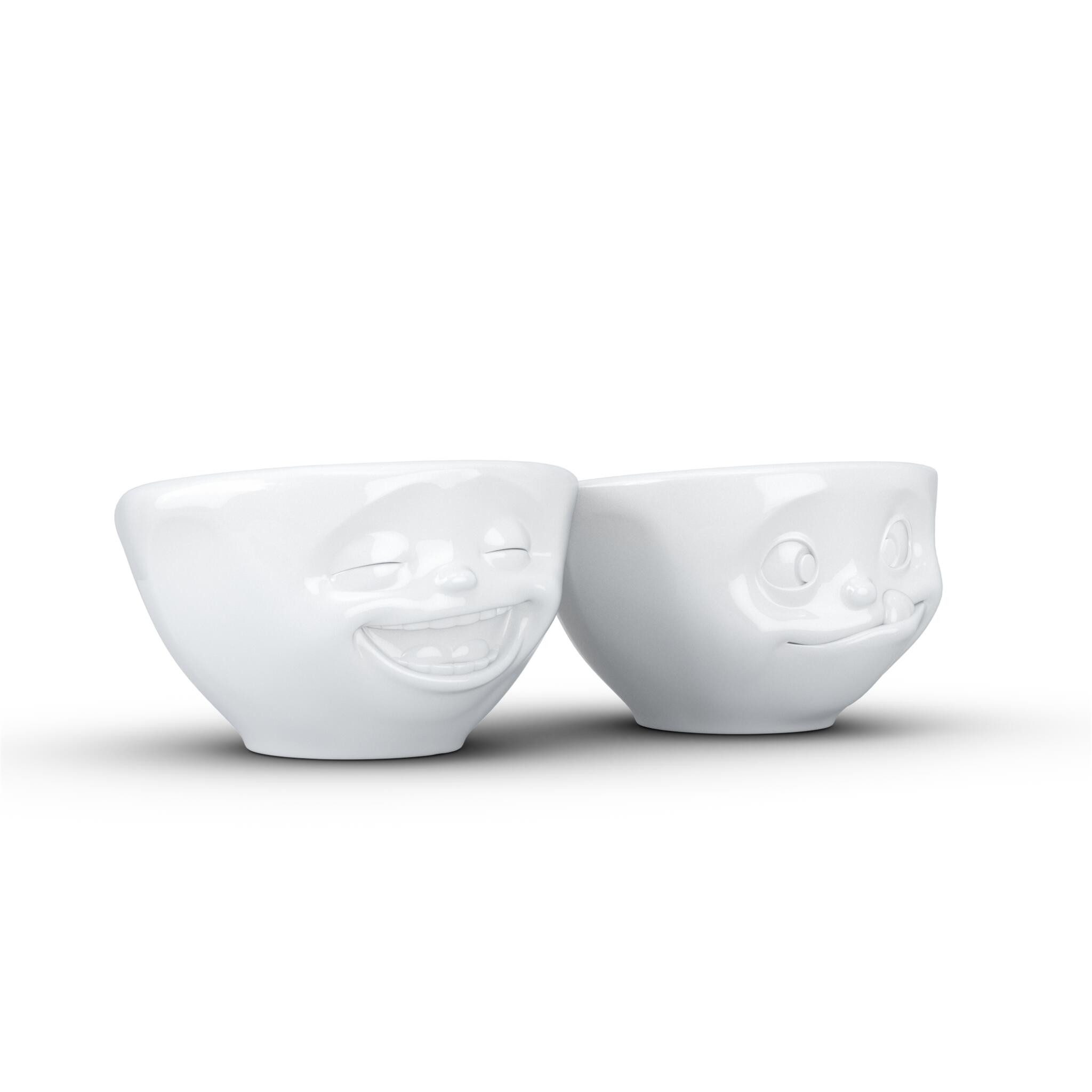 FIFTYEIGHT PRODUCTS Dipschale Set 4-tlg. Verträumt Glücklich Lachend Lecker, 100% Made in Germany, spülmaschinenfest und mikrowellengeeignet