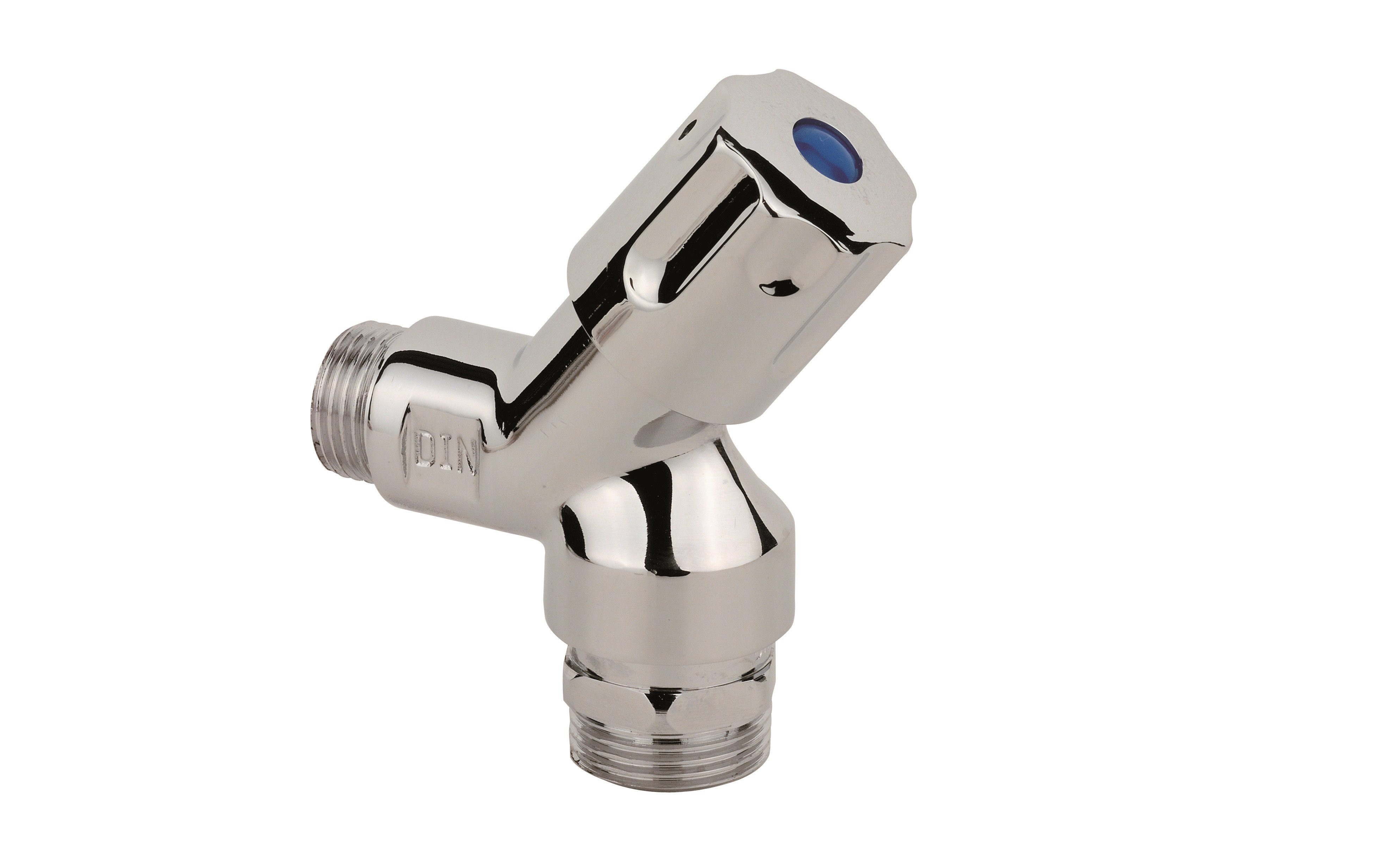 Kirchhoff Eckventil Wandventil kurz, mit Rückflussverhinderer und Rohrbelüfter, Chrom