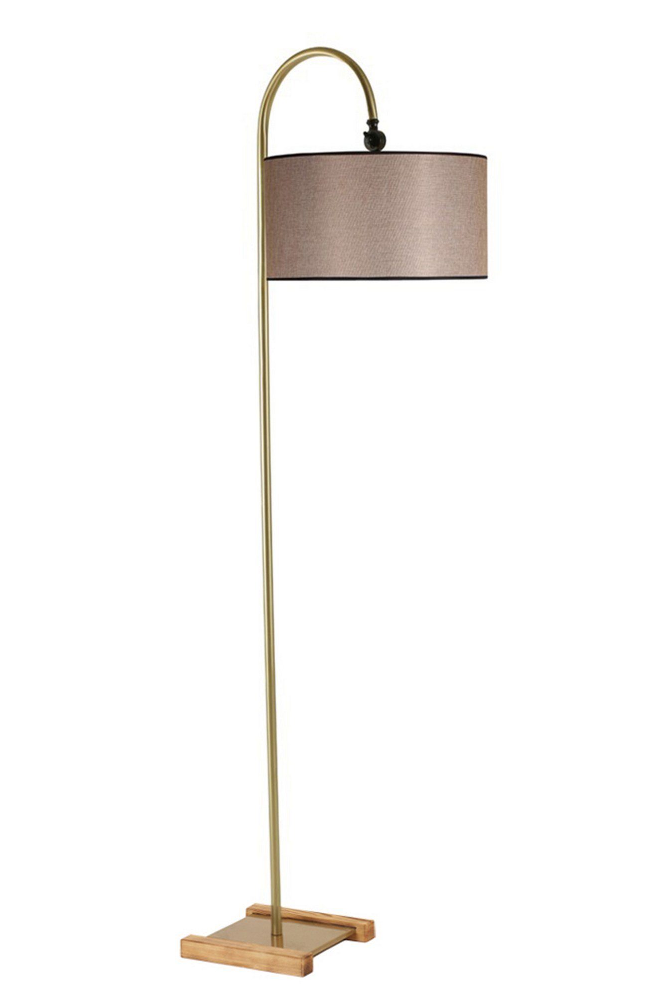 Opviq Stehlampe Lun, Beige,Gold, 25 x 25 cm, Metallkörper
