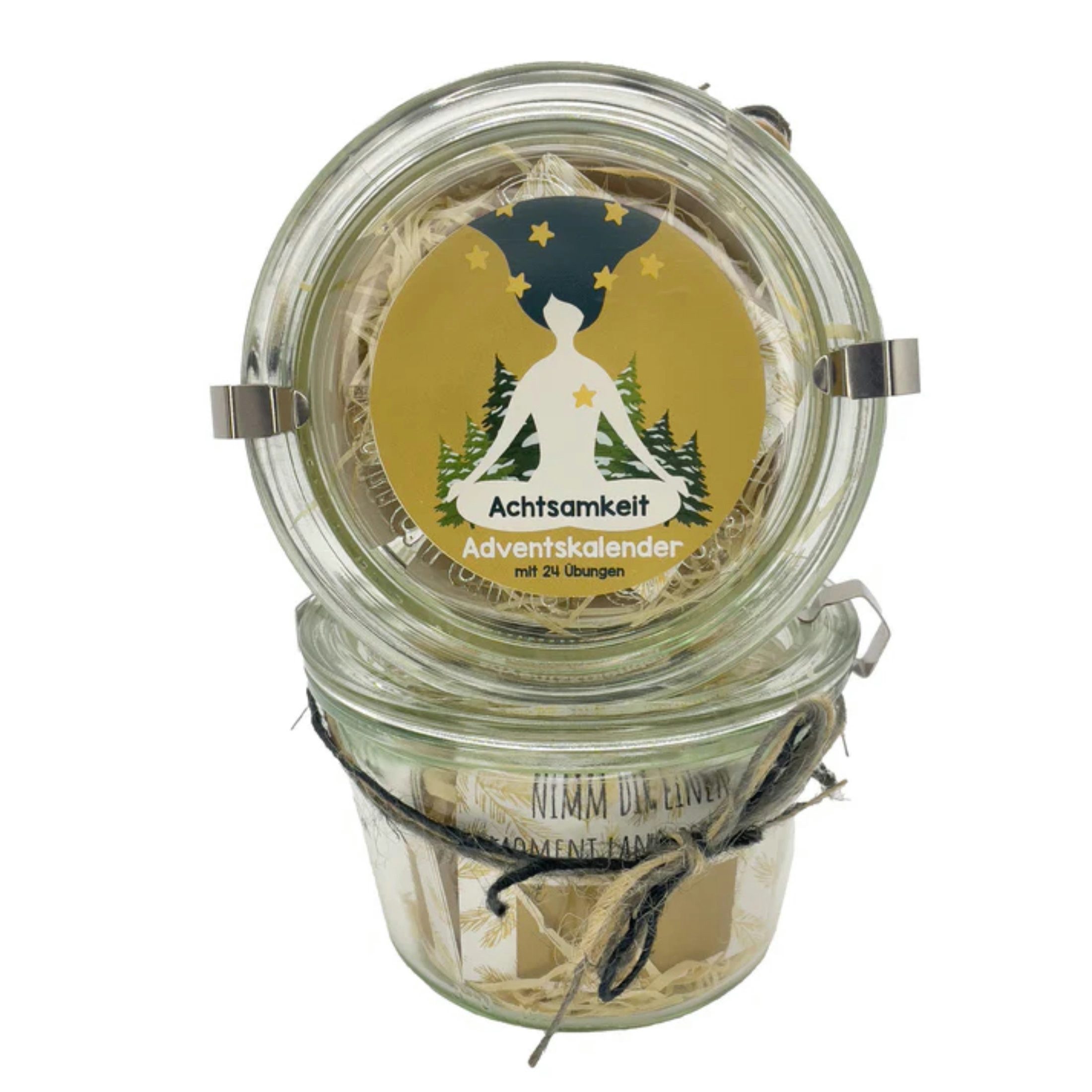 Wunderle Adventskalender Rubbel Adventskalender Achtsamkeit im Weckglas (48-tlg)