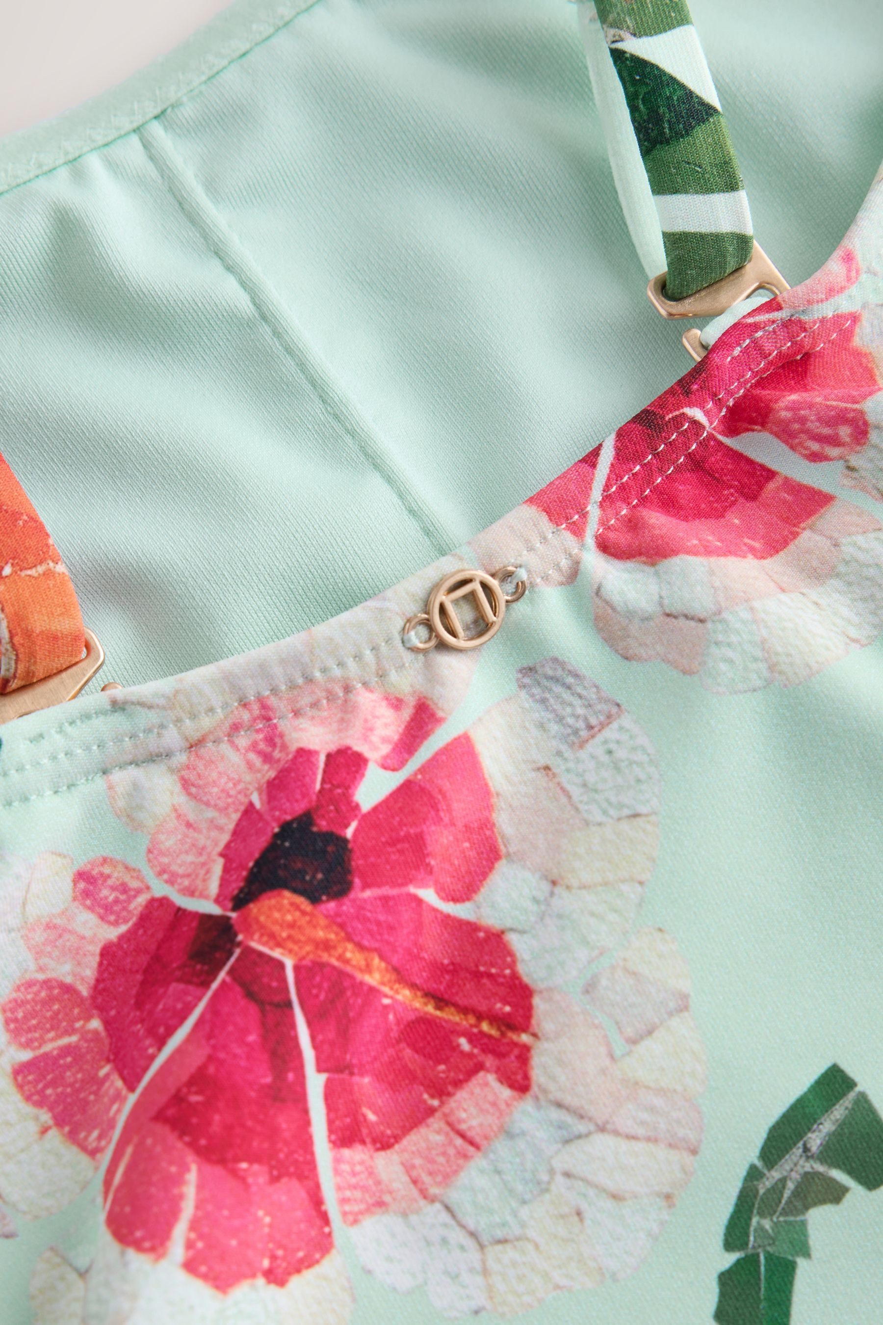 Next Tankini-Top Verstellbares, gerafftes Bandeau-Tankini-Oberteil (1-St)