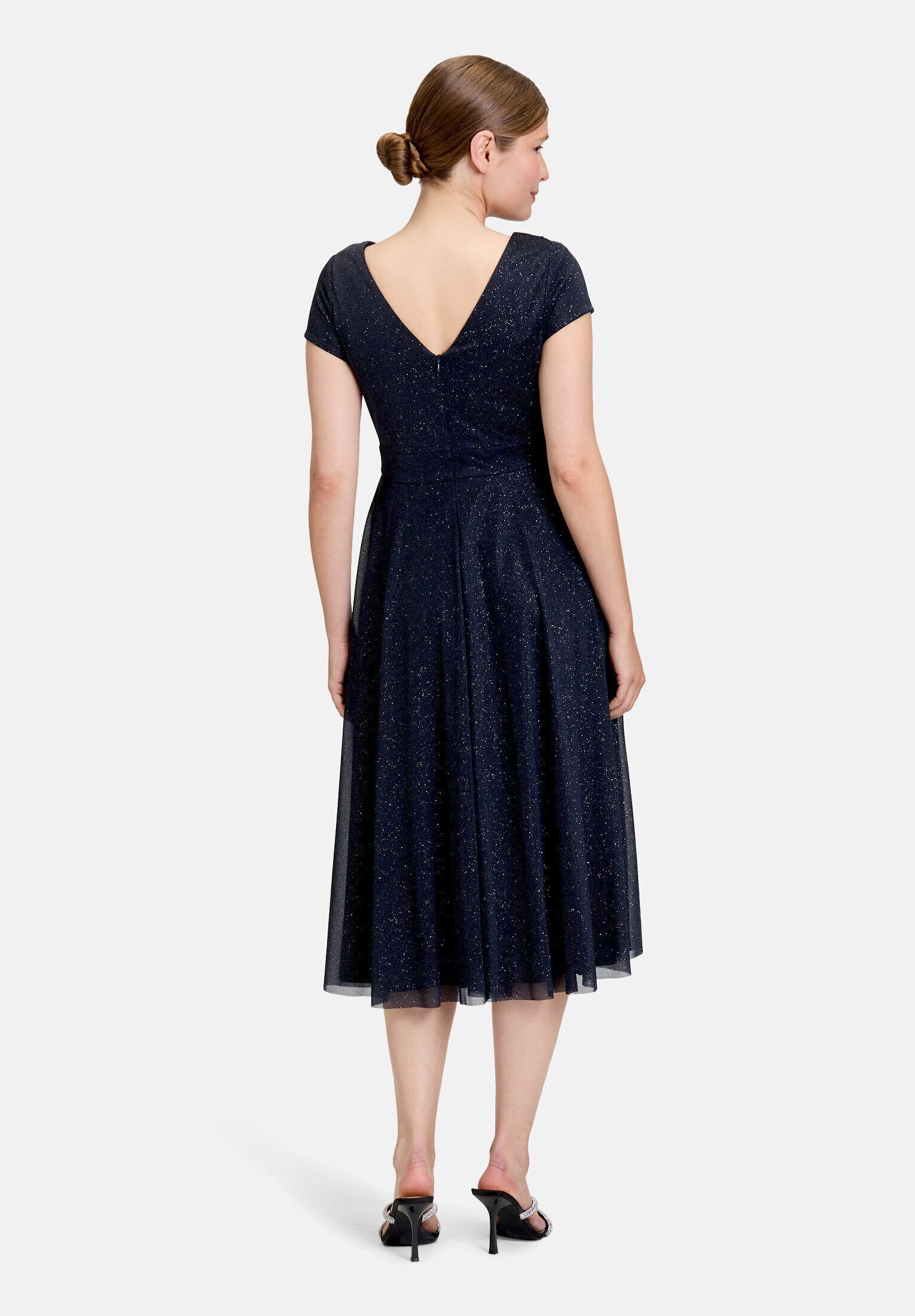 Vera Mont Cocktailkleid Damen im Glitzer-Look Stoff – Bild 2 von 5
