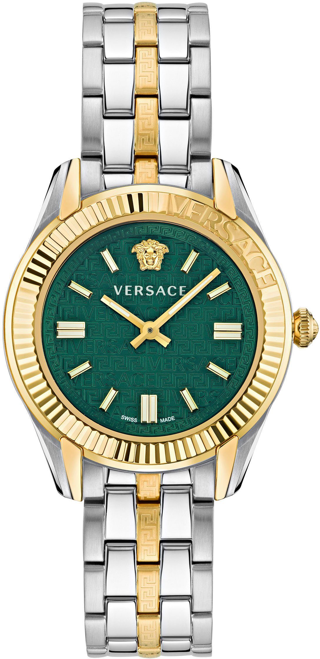 Versace Quarzuhr GRECA LADY, grün bicolor, TIME VE6C00423