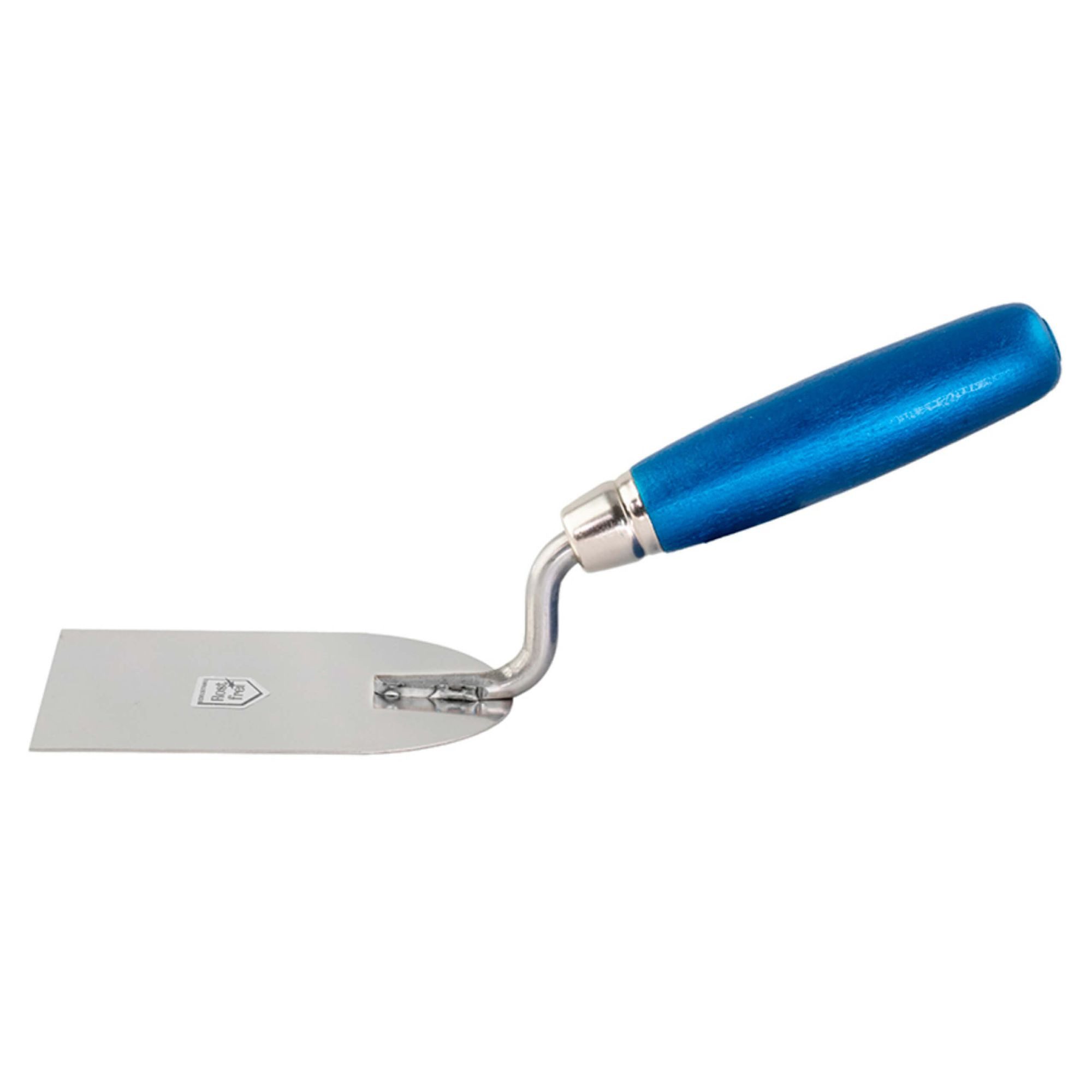TRUFA Maurerkelle Gipserspachtel (8 cm, blau, 1-St) Rostfrei, Holzgriff, Edelstahl, Made in Germany