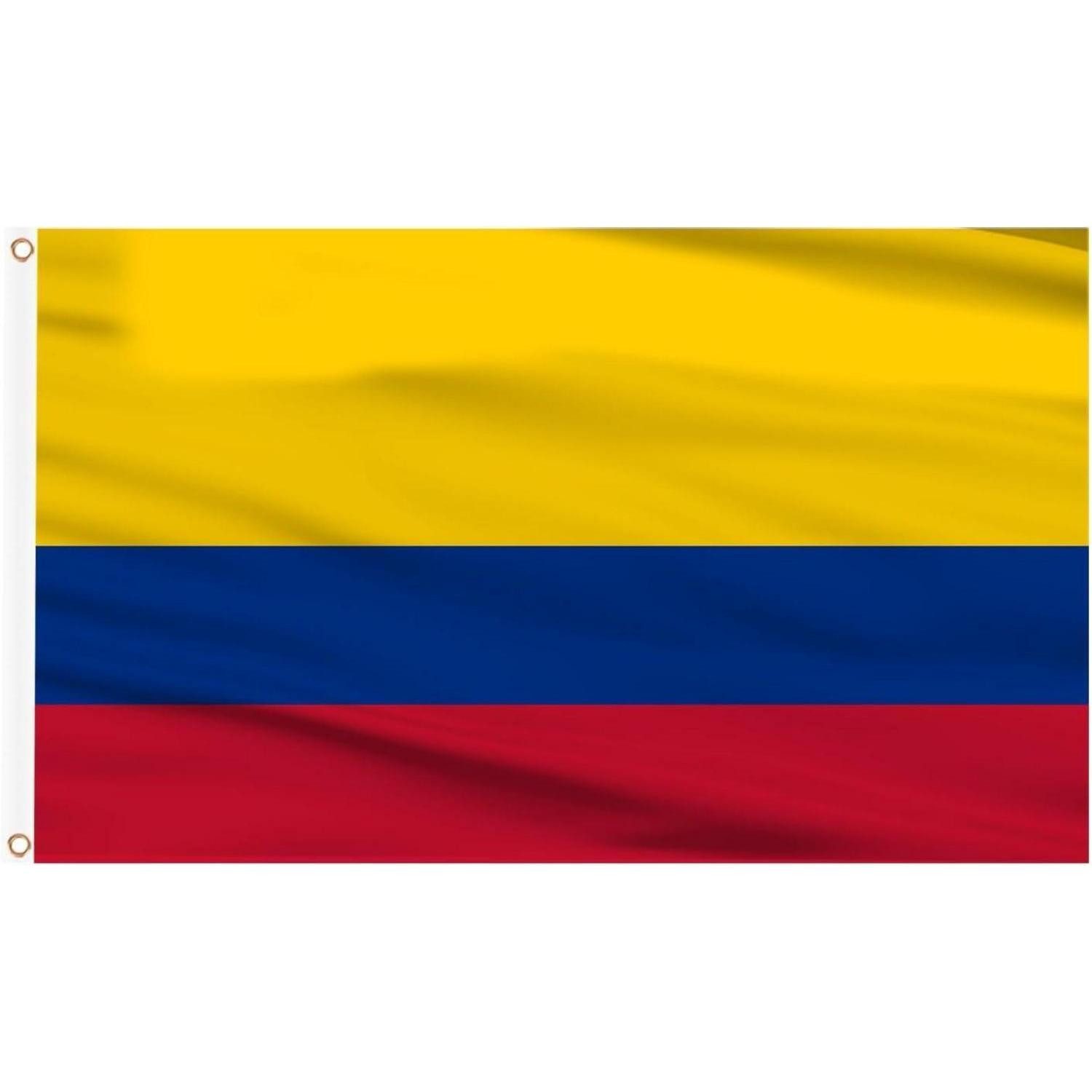 LuxusKollektion Flagge Flagge Kolumbien 150x90cm Messingösen Fußball 2 Stück Kolumbien Flagge