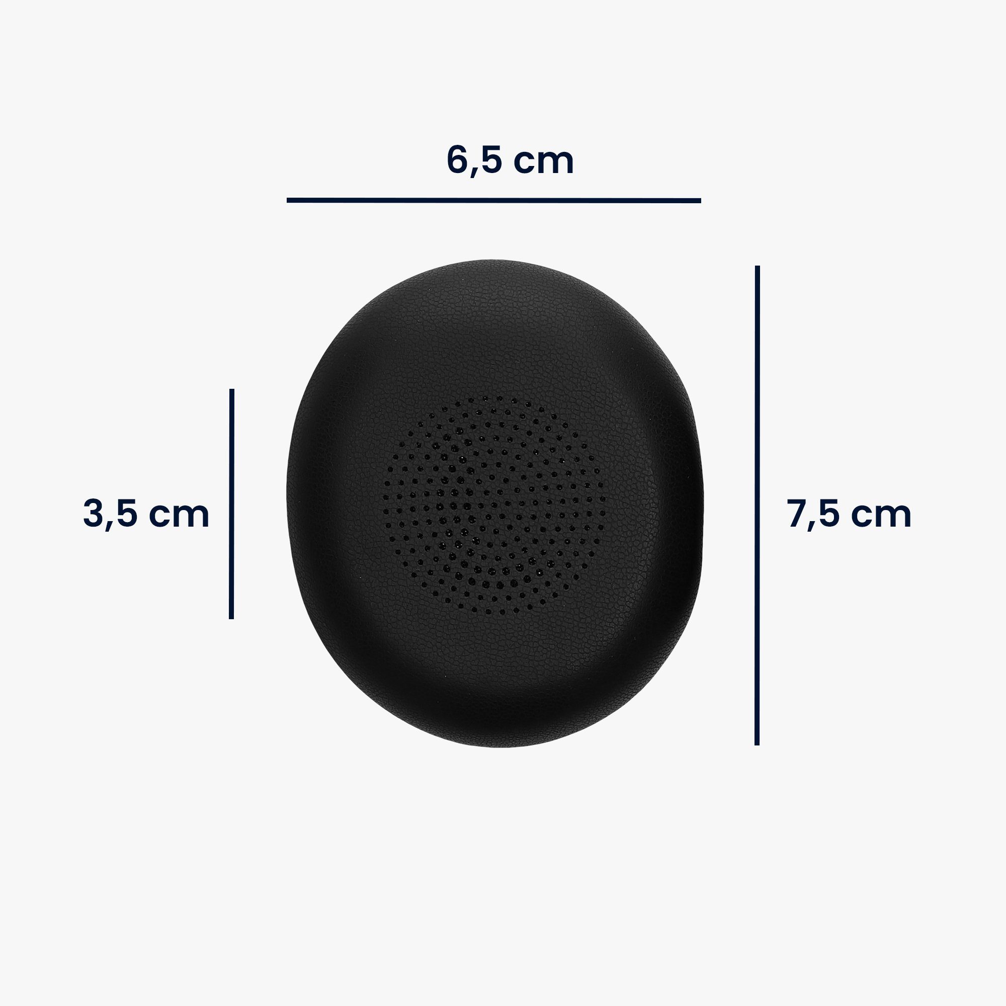 kwmobile 2x Ohr Polster für Jabra Evolve 2 65 / Evolve 65 SE Ohrpolster (Ohrpolster Kopfhörer - Kunstleder Polster für Over Ear Headphones) – Bild 4 von 5