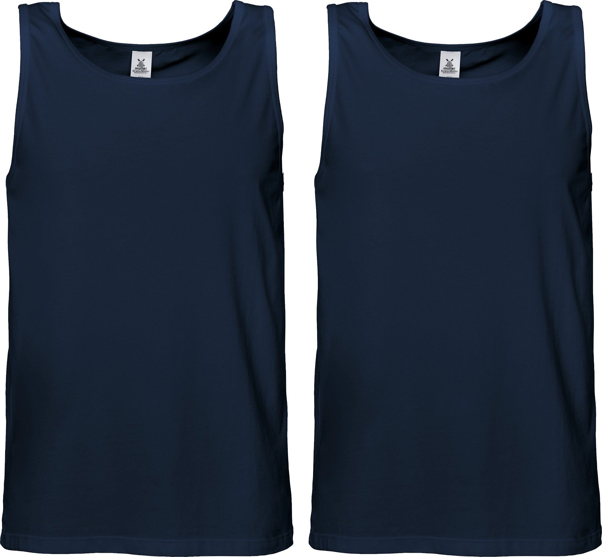 Erwin Müller Unterhemd Herren-Unterhemd 2er-Pack Single-Jersey Uni