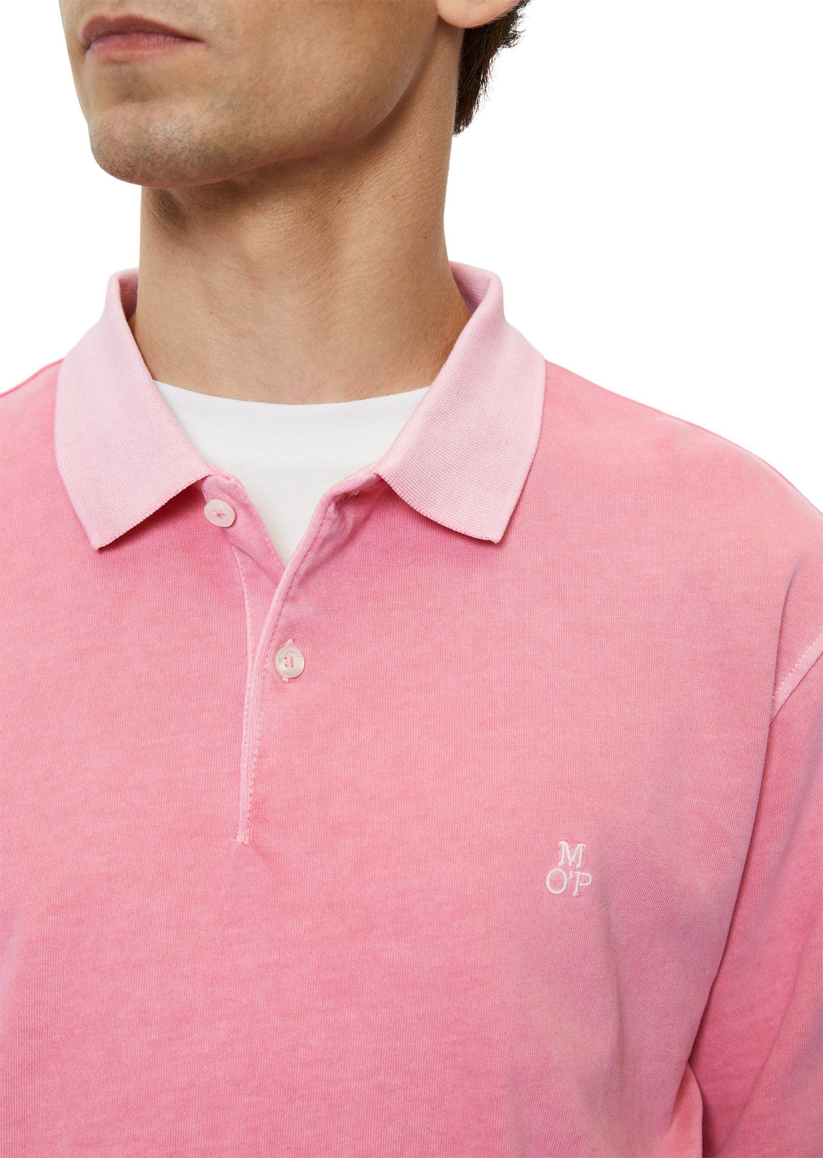 Marc O'Polo Soft-Touch-Jersey-Qualität rosa Langarm-Poloshirt schwerer in