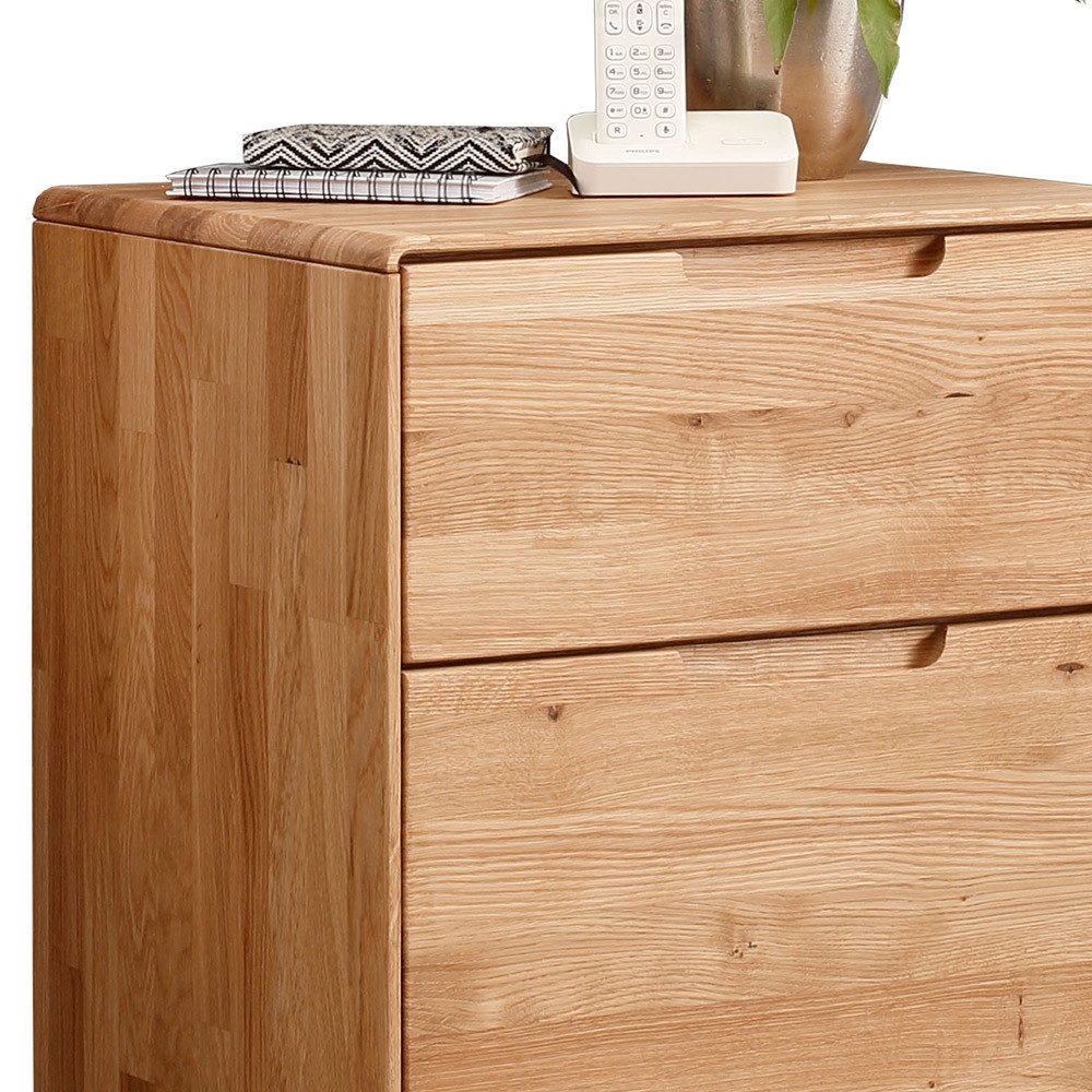 Lomadox Kommode KALAMANTA-69, Massivholz Sideboard Schrank Aufbewahrungsschrank modern in Eiche