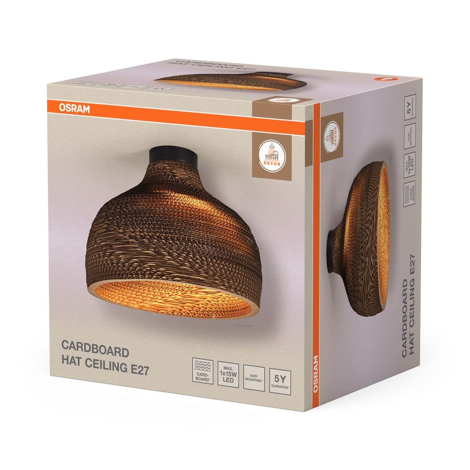 Licht-Erlebnisse Deckenleuchte GERA, ohne Leuchtmittel, E27 D: 36 cm rund Modern
