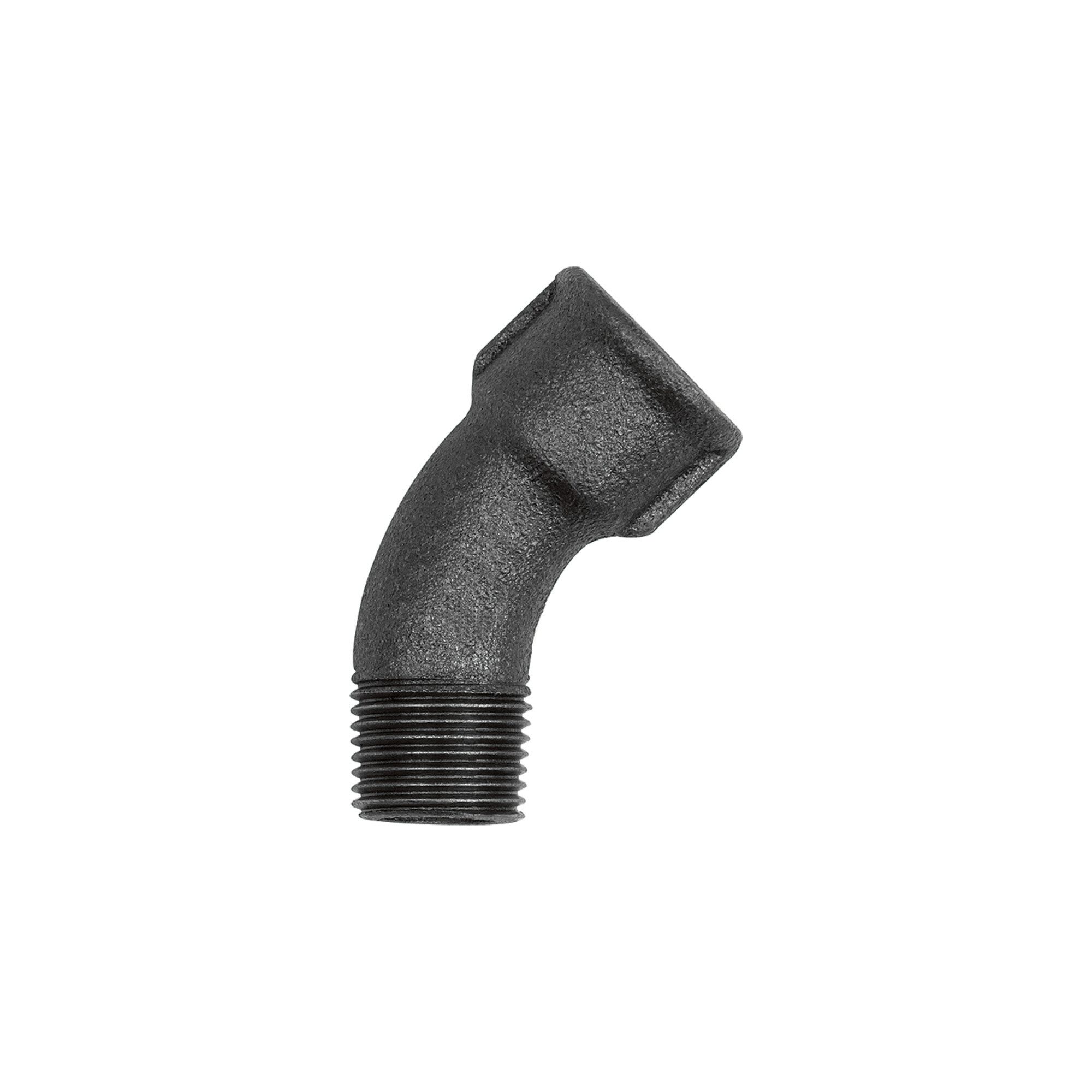 RIEGLER Verteiler Riegler Bogen 40, 45°, Rp 1/4 i., R 1/4 a., Temperguss schwarz