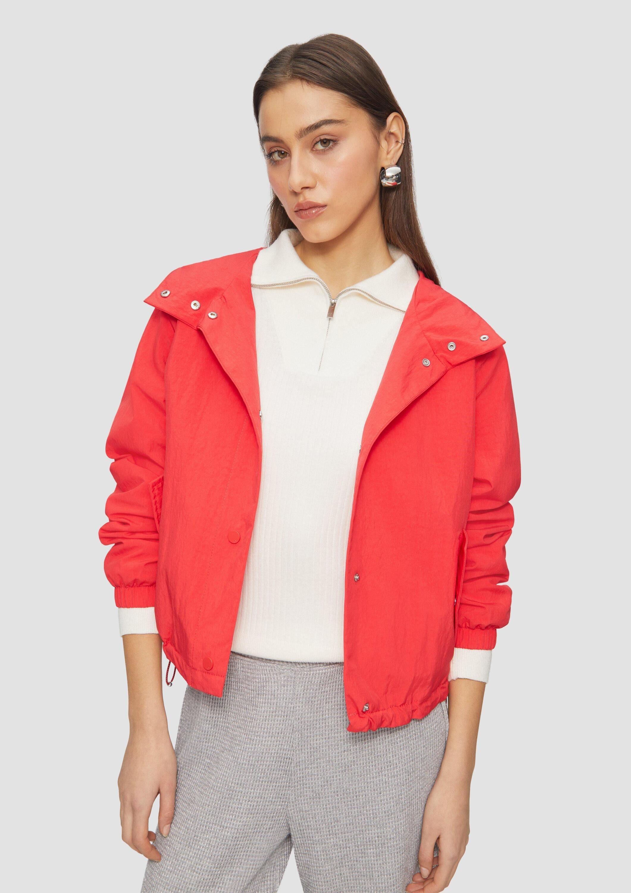 QS Funktionsjacke Outdoor-Jacke Nylon-Jacke mit Kapuze und verstellbarem Sa günstig online kaufen