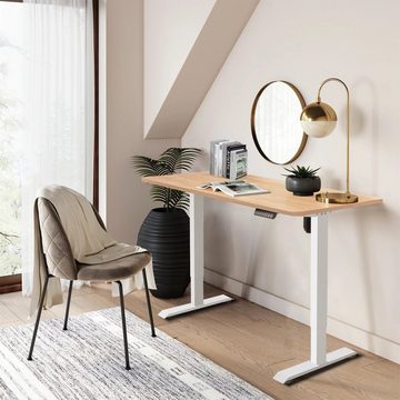 HOMALL Schreibtisch Höhenverstellbarer Schreibtisch elektrisch Eine komplette Tischplatte