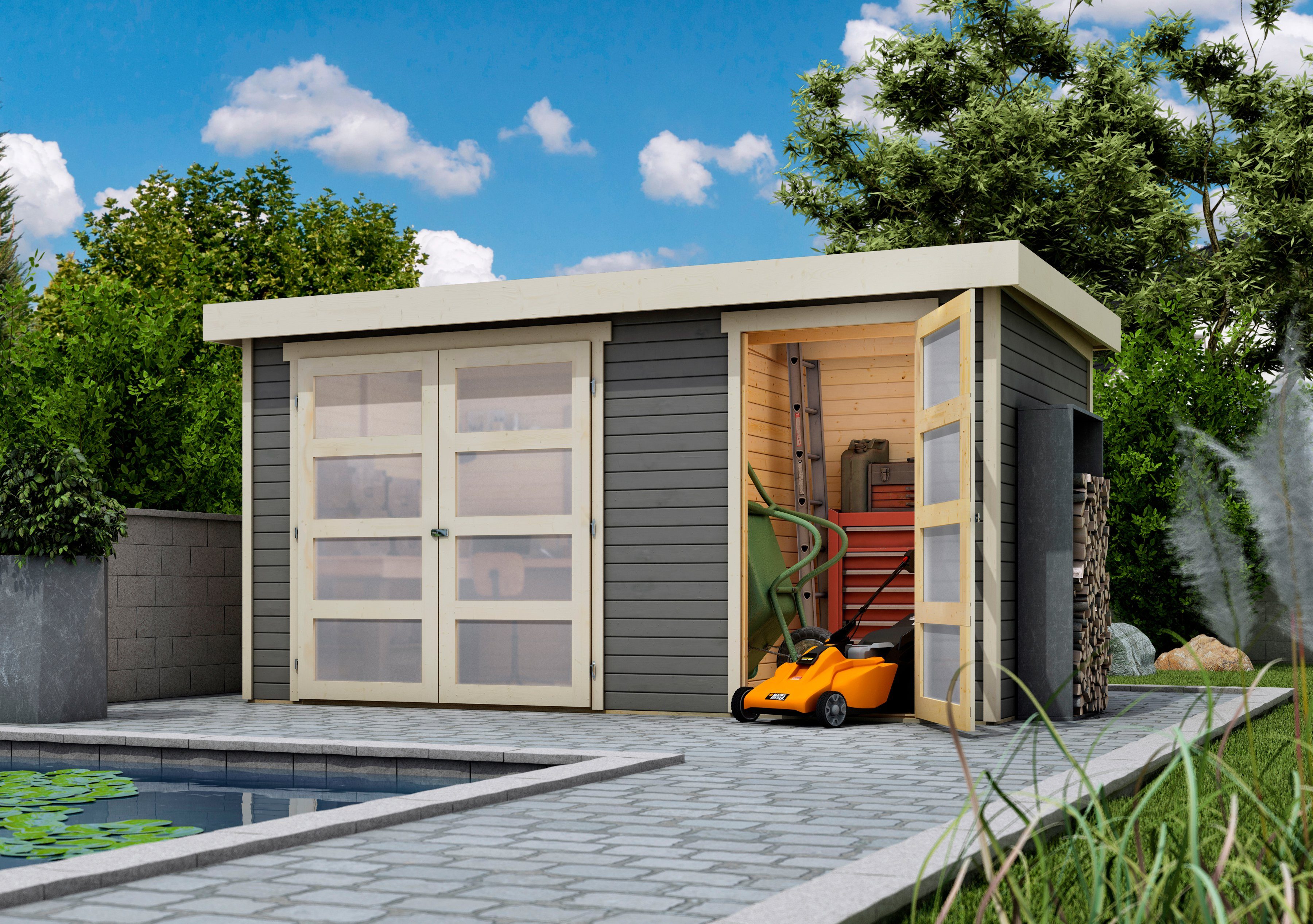 Karibu Gartenhaus Mühlentrup 1, BxT: 428x238 cm