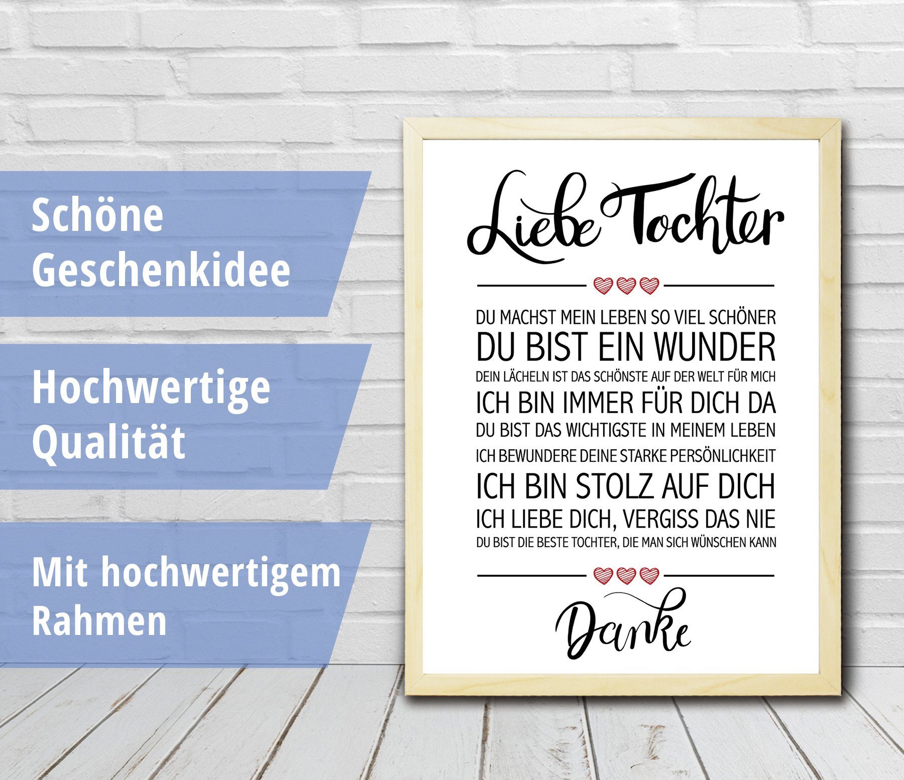 Close Up Kunstdruck Liebe Tochter gerahmter günstig online kaufen
