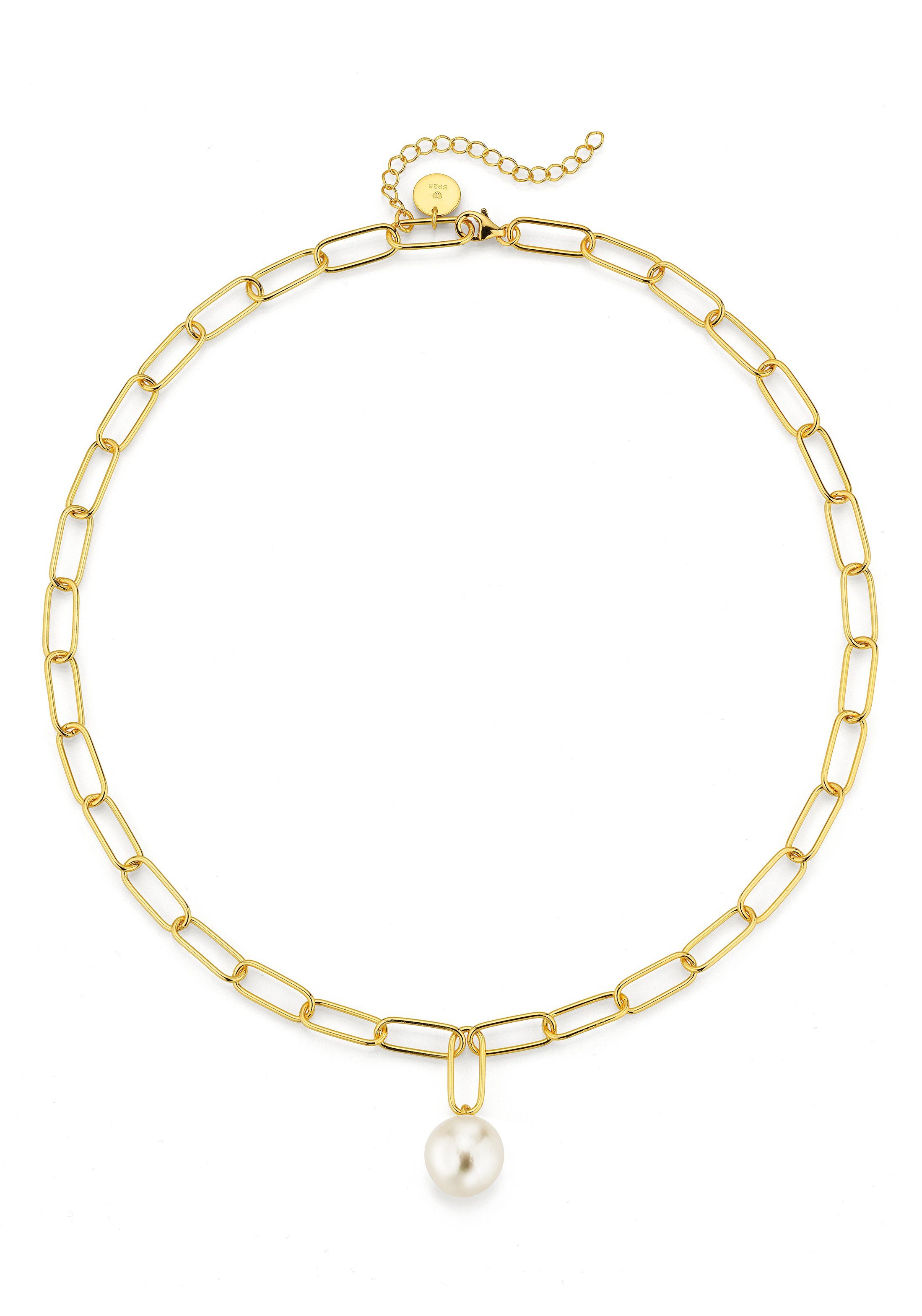 Collier Schmuck Geschenk Halsschmuck Halskette Silberkette Gliederkette Perle