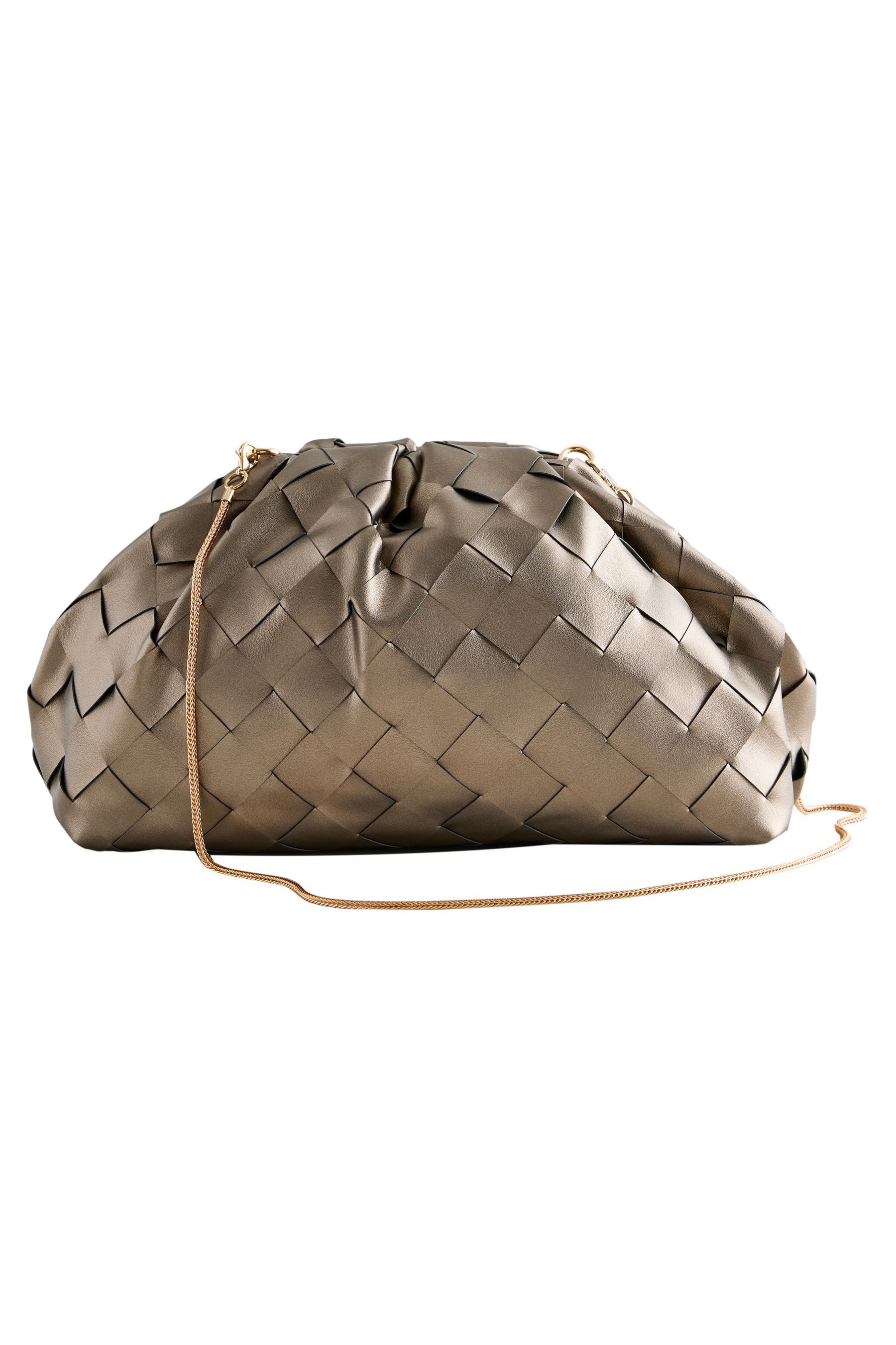 Next Clutch Oversized Clutch in Weboptik mit Schnappverschluss (1-tlg)
