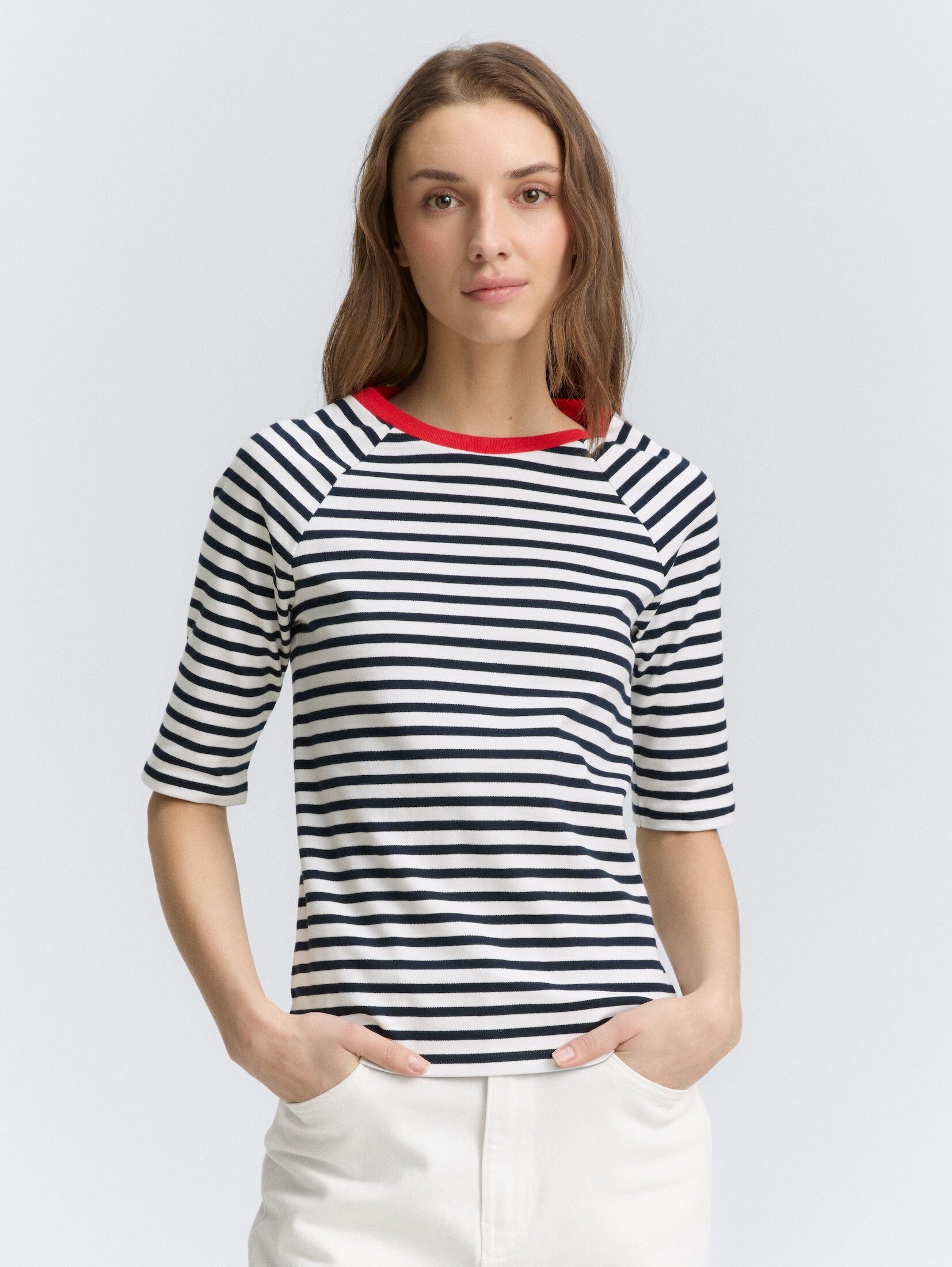 TOM TAILOR Denim T-Shirt T-Shirt T-Shirt mit Streifenmuster günstig online kaufen