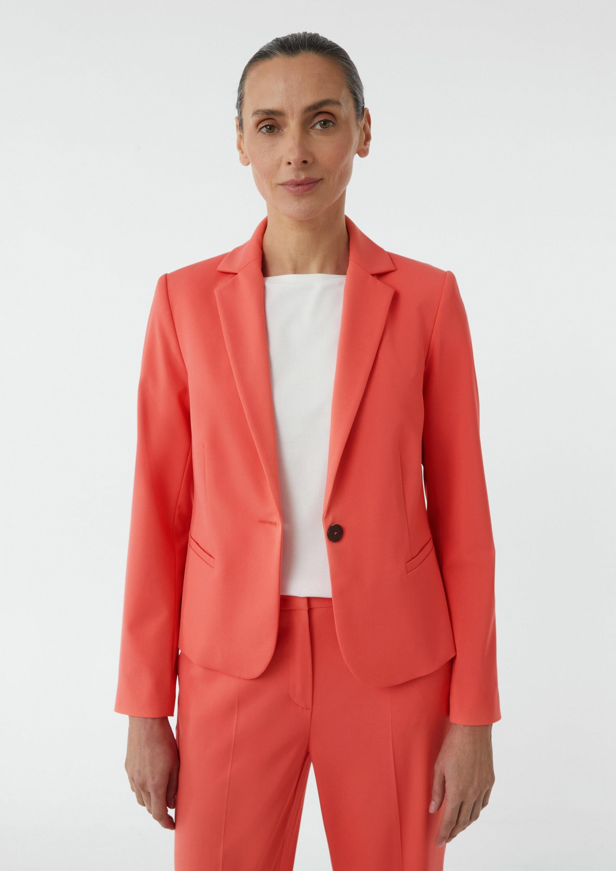 Jackenblazer Indoor-Jacke Antaillierter Blazer mit Reverskragen