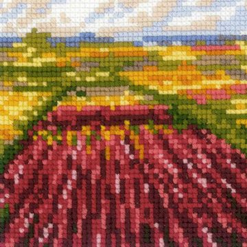 Riolis Kreativset Riolis Kreuzstich-Set "Tulpenfelder nach Monets Malerei", Zählmuster, (embroidery kit by Marussia)