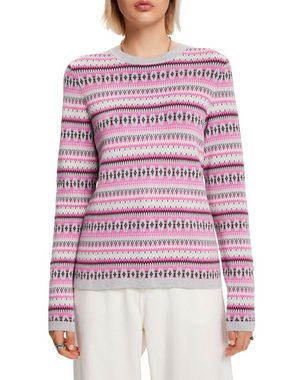 edc by Esprit Rundhalspullover Jacquard-Sweatshirt