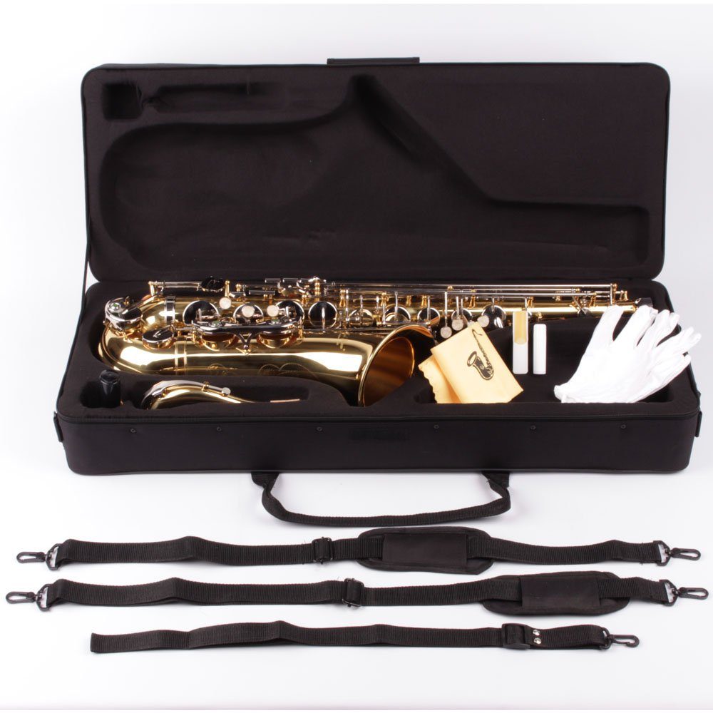 Karl Glaser Saxophon Tenor Saxophon, Einsteiger-Set, Inkl. Softkoffer und Gurt