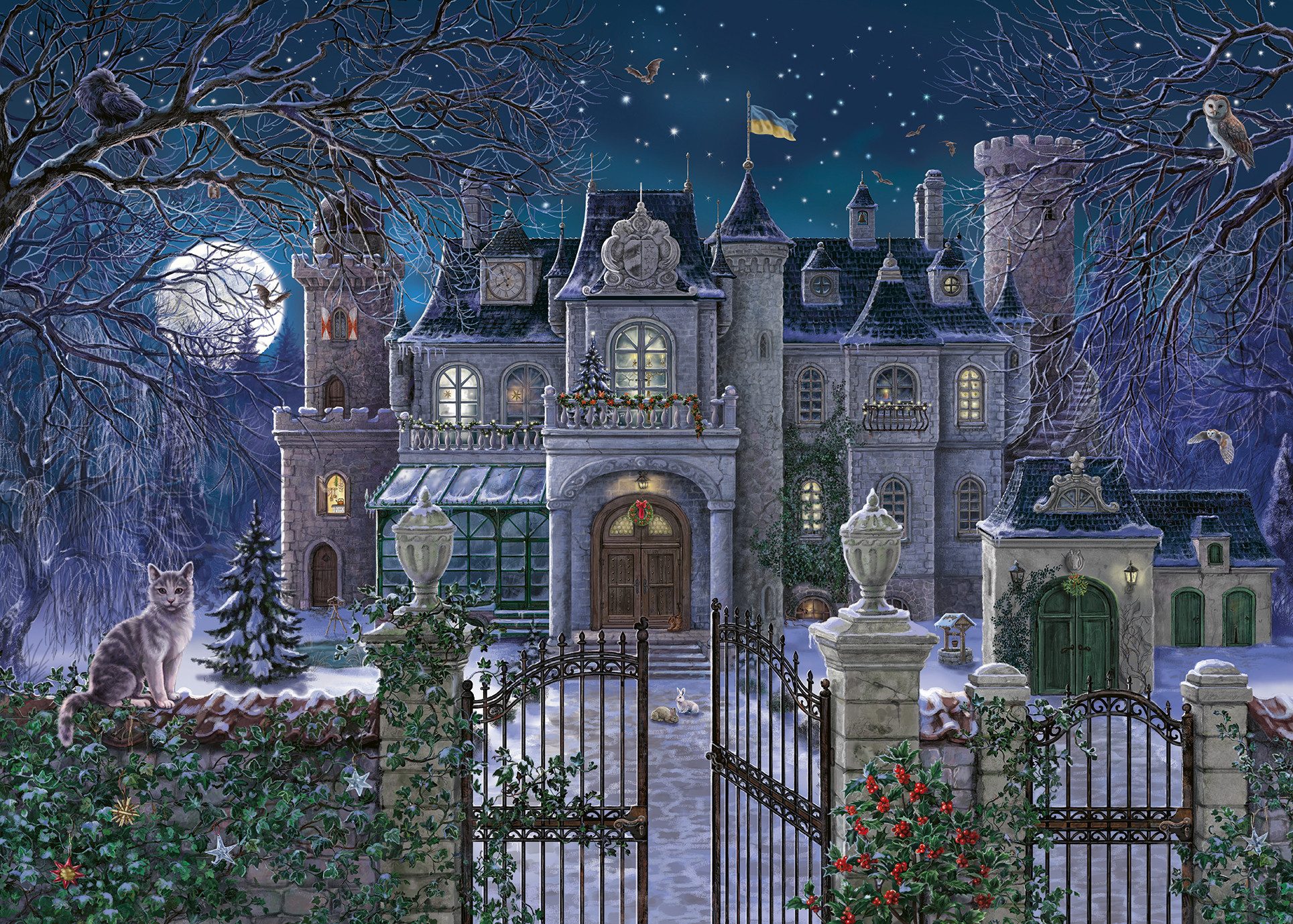 Ravensburger Puzzle Die Weihnachtsvilla, 1000 Puzzleteile, günstig online kaufen