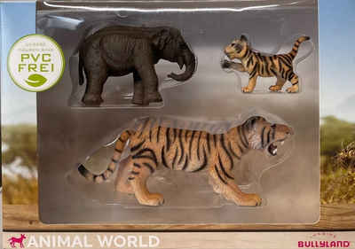 BULLYLAND Tierfigur Bullyland Animal World Set - 2 Tiger und 1 Elefant