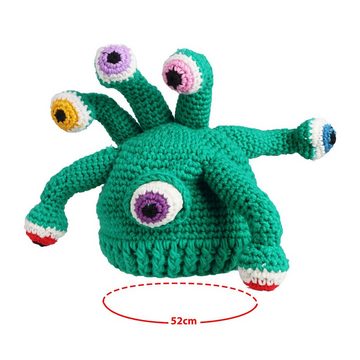 GalaxyCat Schirmmütze Witzige Monster Strikmütze für Erwachsene, Verrückte Wintermütze mit (Ein Stück) Monster Strickmütze