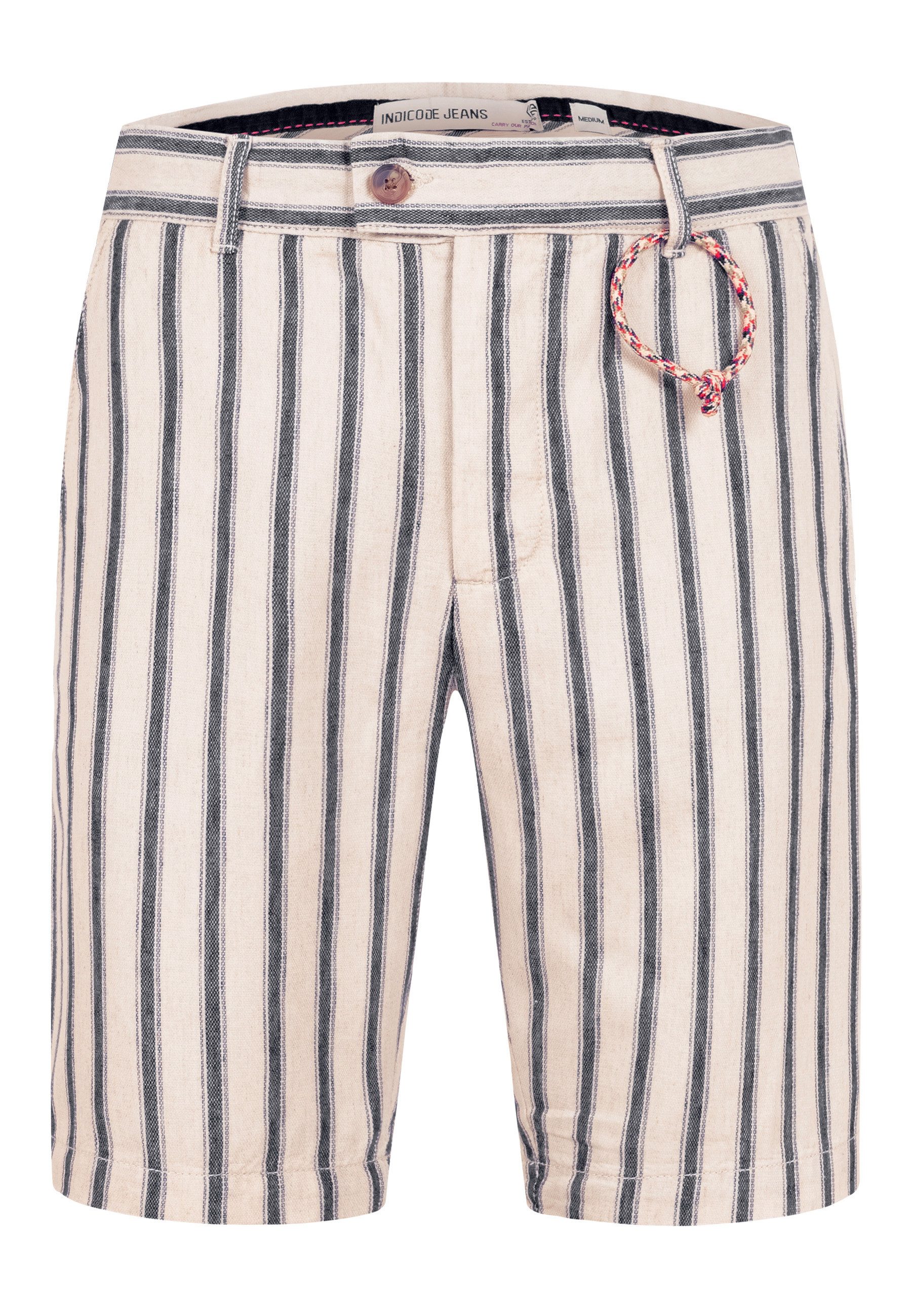 INDICODE Chinoshorts Herren INMonnet Chino Shorts aus Lyocell-Mix mit Streifenmuster – Bild 2 von 5