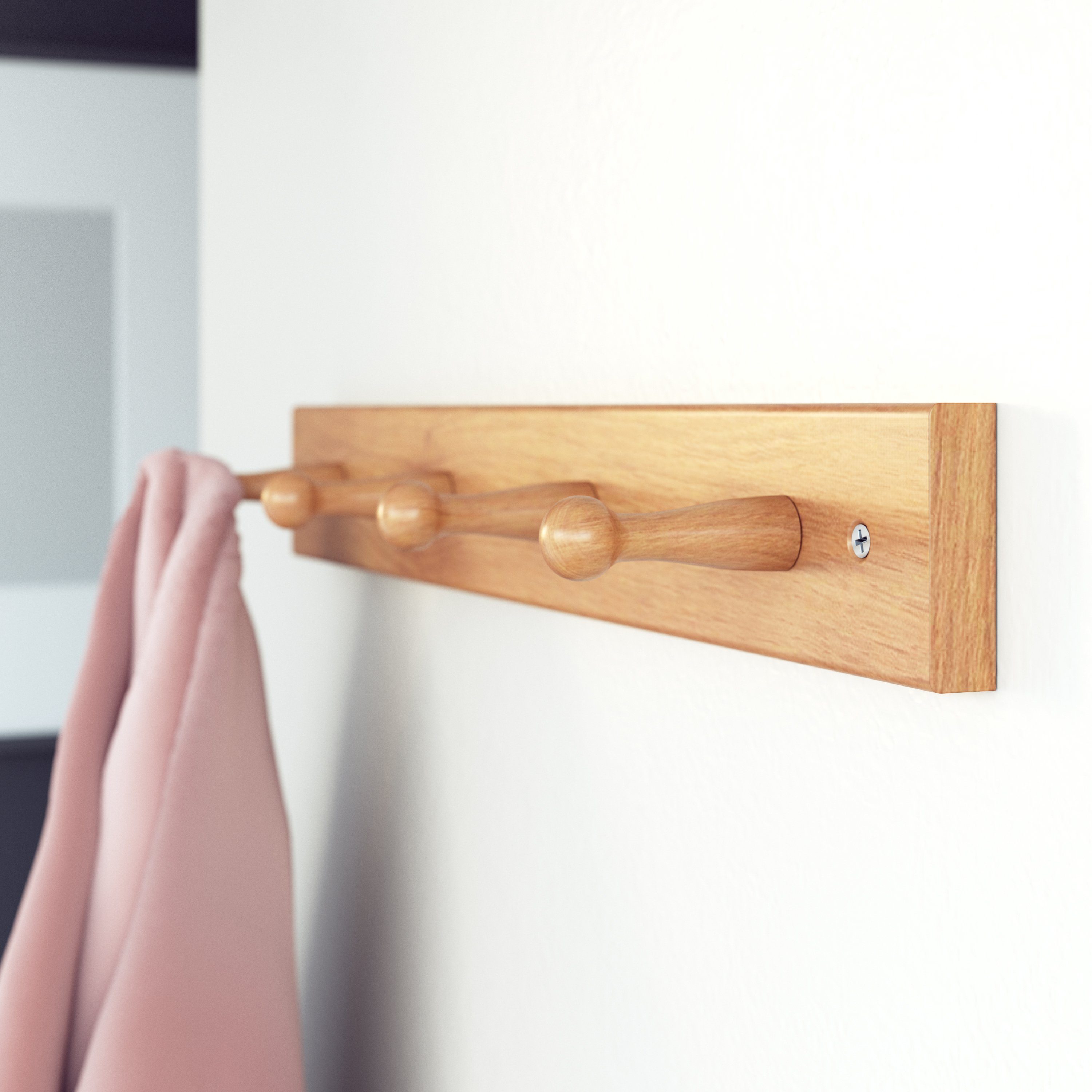 sossai® Wandgarderobe Garderobenleiste aus Holz in günstig online kaufen