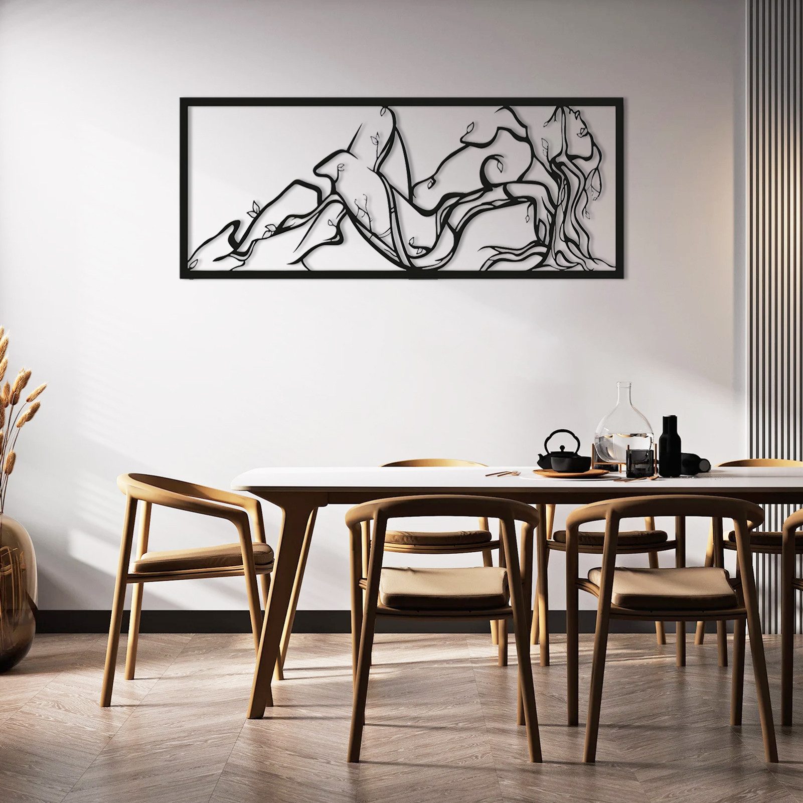 Jumpeak Wanddekoobjekt Sexy Frauen Metall Linie günstig online kaufen