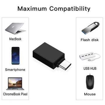 TradeNation Adapter USB C auf USB A 3.0 OTG USB-Stick für MacBook Samsung Buchse USB-Adapter USB-C zu USB 3.0 Typ A, Plug & Play OTG