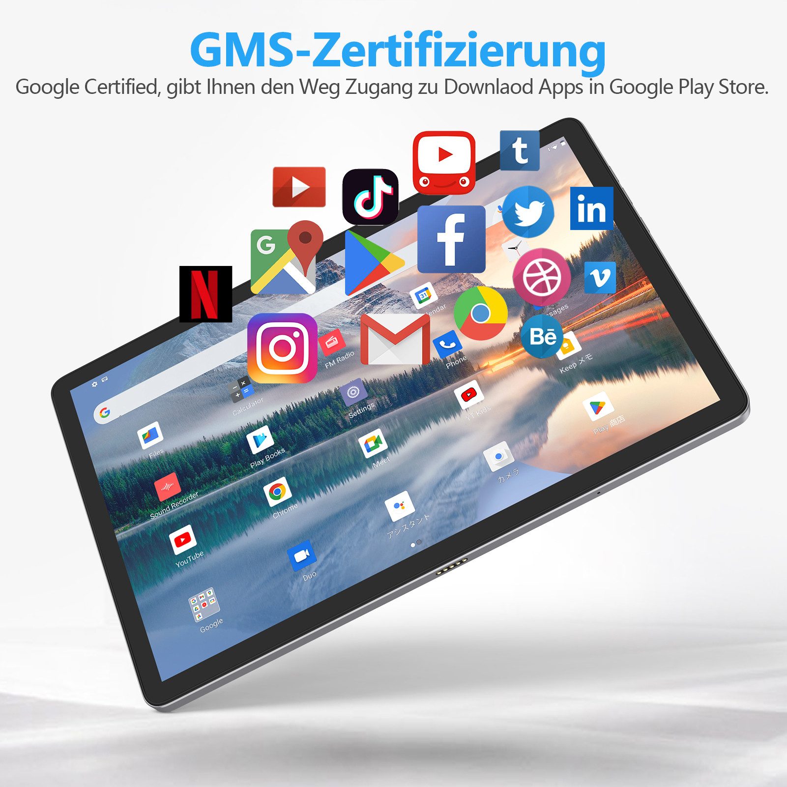 VASOUN TAB 13 Android Tablet 4G LTE 8000 mAh Akku 128 GB Tablet (10ZollTablet", 128 GB, 4G, (13MP Kamera,FHD Display, 8000 mAh Akku)