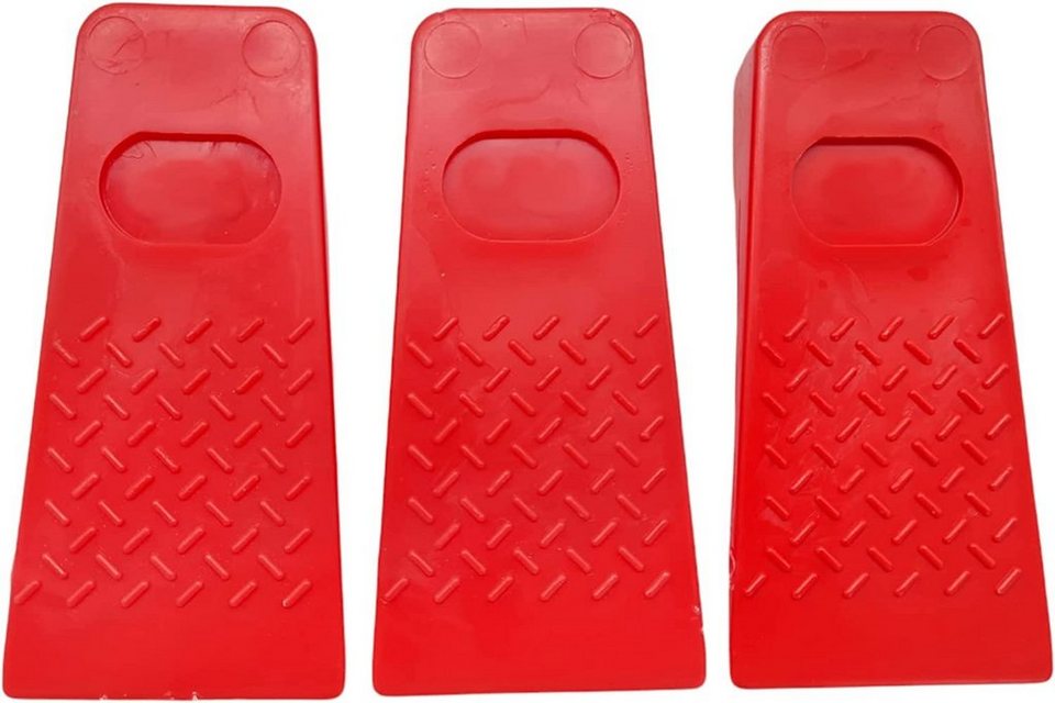 HMH-Shop Fällkeil 3 Fällkeile 140x65x20mm oder 200x75x25mm Keile Fällkeil  aus Kunststoff Rot Forst Zubehör schlagfest Fällheber Forstkeil Hubhöhe  20mm oder 25mm Keil zum kontrollierten Fällen von Bäumen …