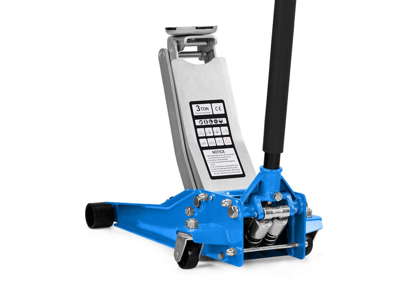 VINGLI Wagenheber Hydraulisch 3T, Rangierwagenheber 75mm-510mm, Doppelzylinder, 360°-Drehsatte, für Auto & SUV