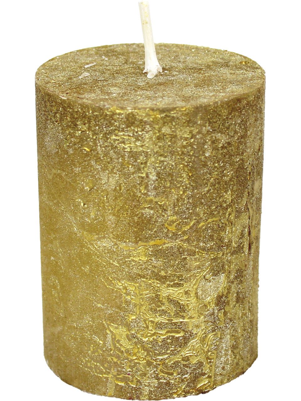 House of Rustic Stumpenkerze House of Rustic Kerze gold Ø 6,8 x 9 cm
