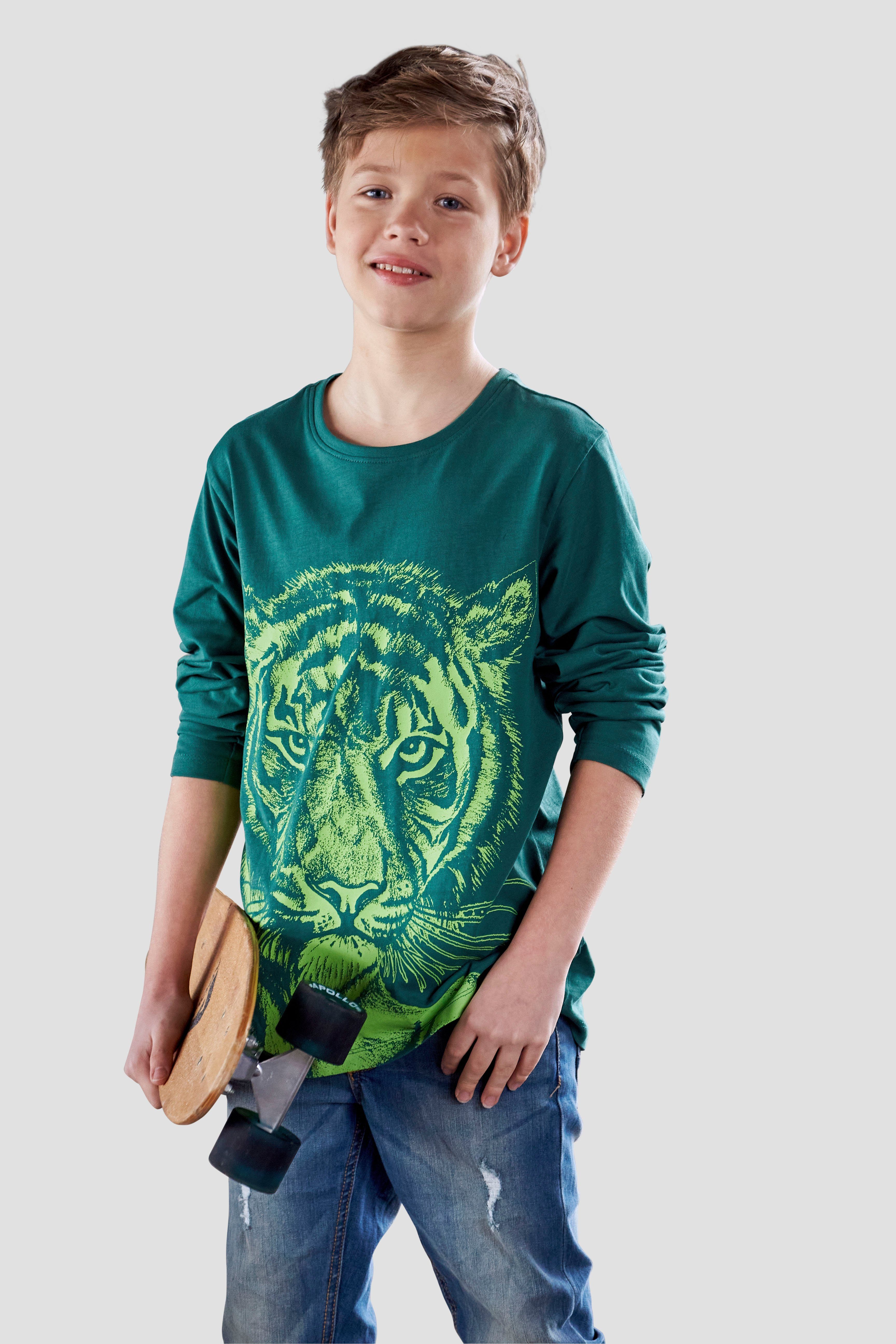 KIDSWORLD Langarmshirt TIGER NEON